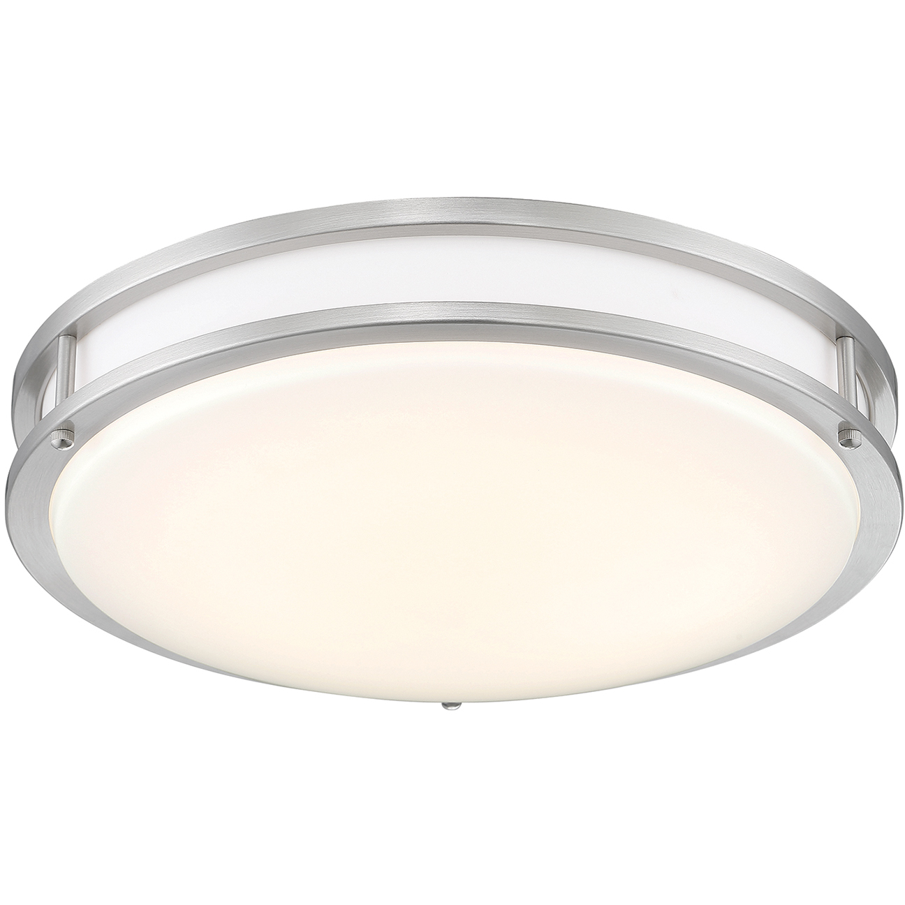 EnviroLite LED 14 inch Brushed Nickel Smart Flush Mount Ceiling Light