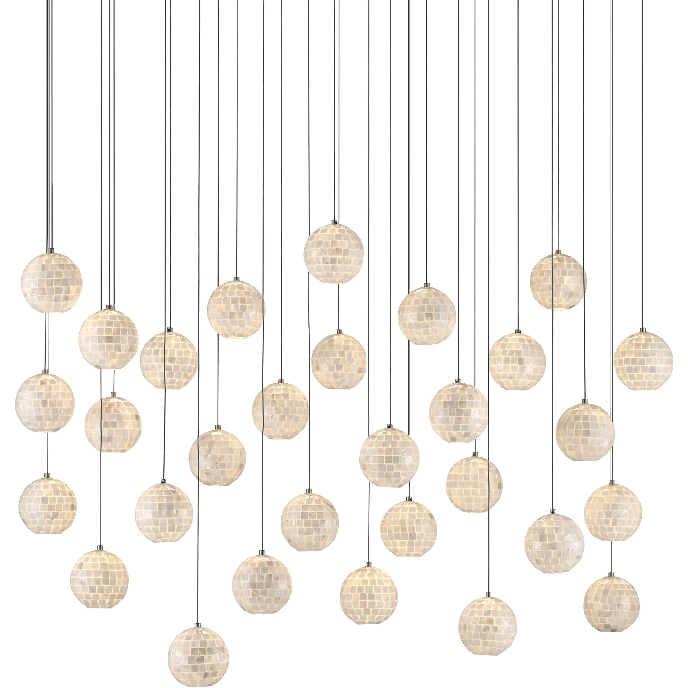 Finhorn 30 Light 54 inch Silver Multi-Drop Pendant Ceiling Light