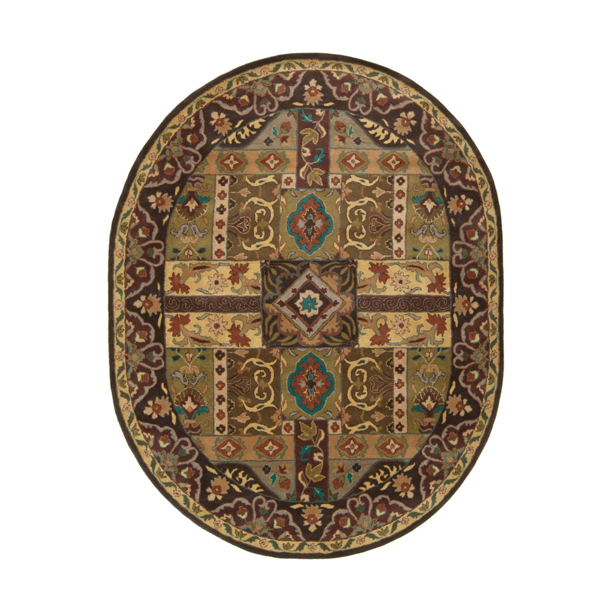 Caesar 120 X 96 inch Olive/Dark Brown/Sage/Tan/Emerald/Camel/Khaki Rugs, Wool