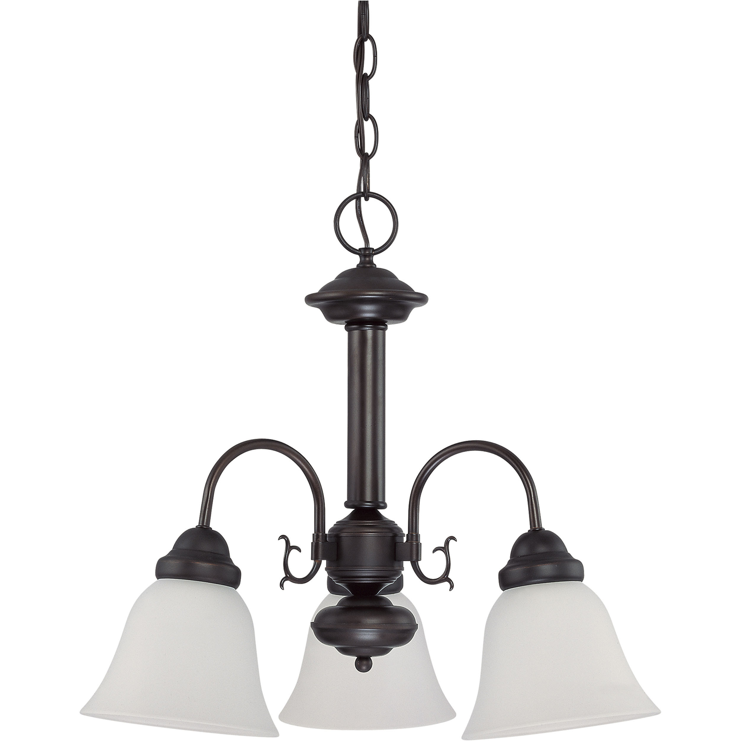 Ballerina 3 Light 20 inch Mahogany Bronze Chandelier Ceiling Light
