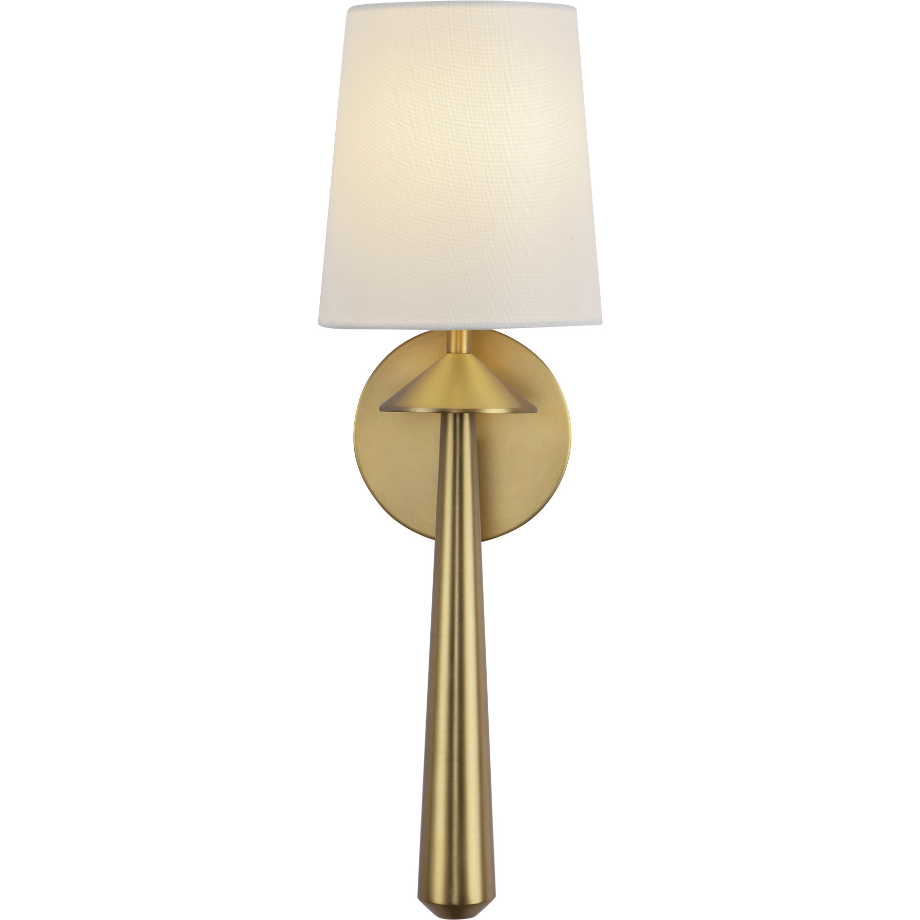 Alora Mood Bridgette 1 Light 6.13 inch Brushed Gold and White Linen Wall/Vanity Light Wall Light in Linen Shade