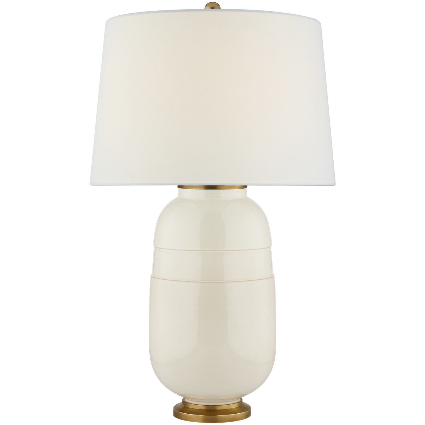 Christopher Spitzmiller Newcomb 30 inch 100 watt Ivory Table Lamp Portable Light in Linen, Medium