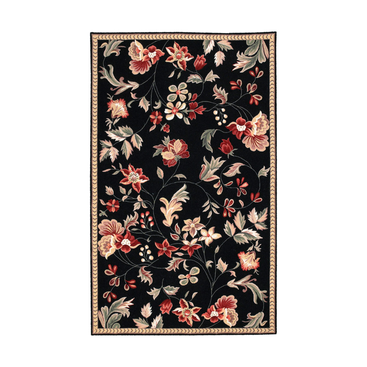 Flor 33 X 24 inch Black/Burgundy/Wheat/Beige/Camel/Dark Brown/Tan Rugs, Wool