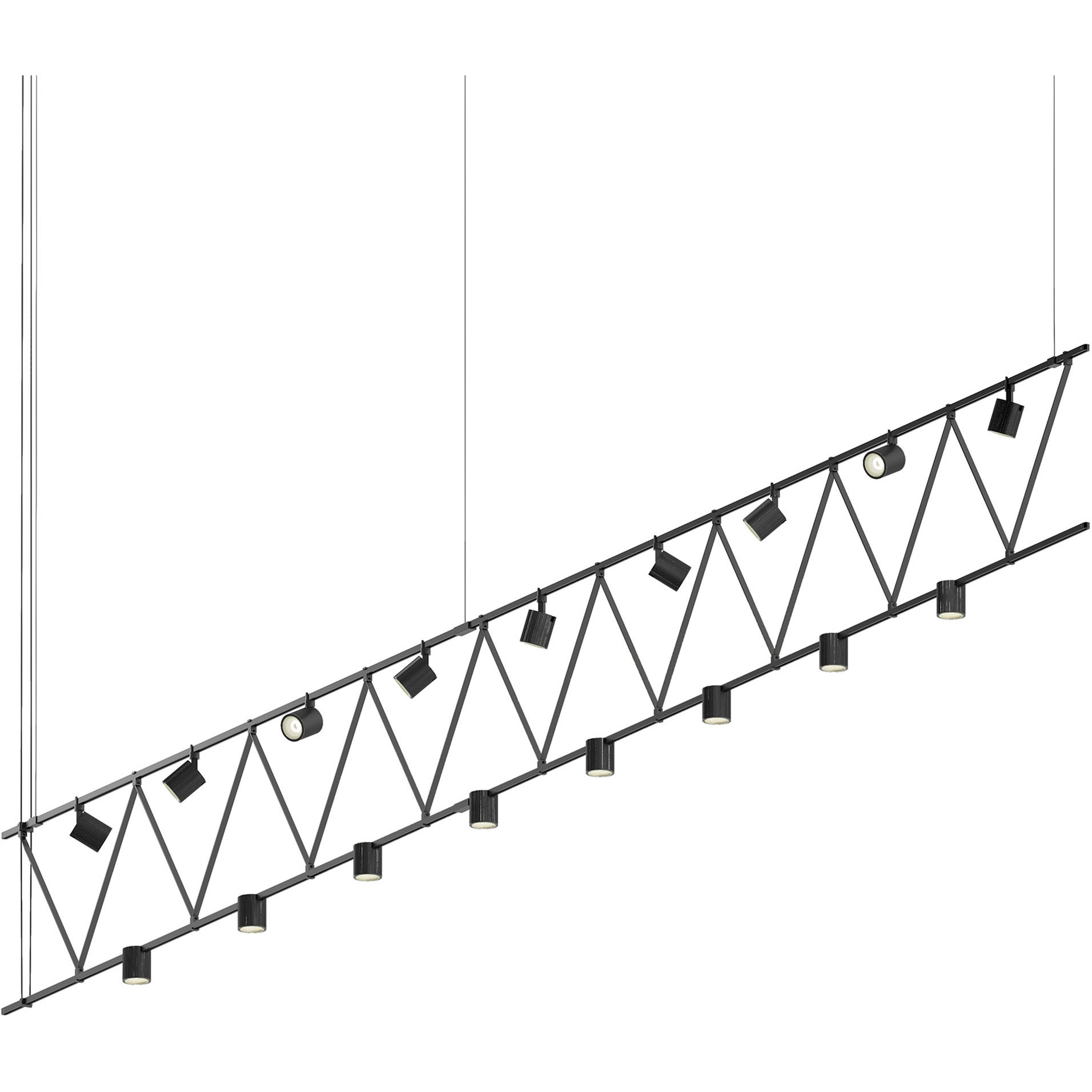 Suspenders LED 170 inch Satin Black Suspension Ceiling Light