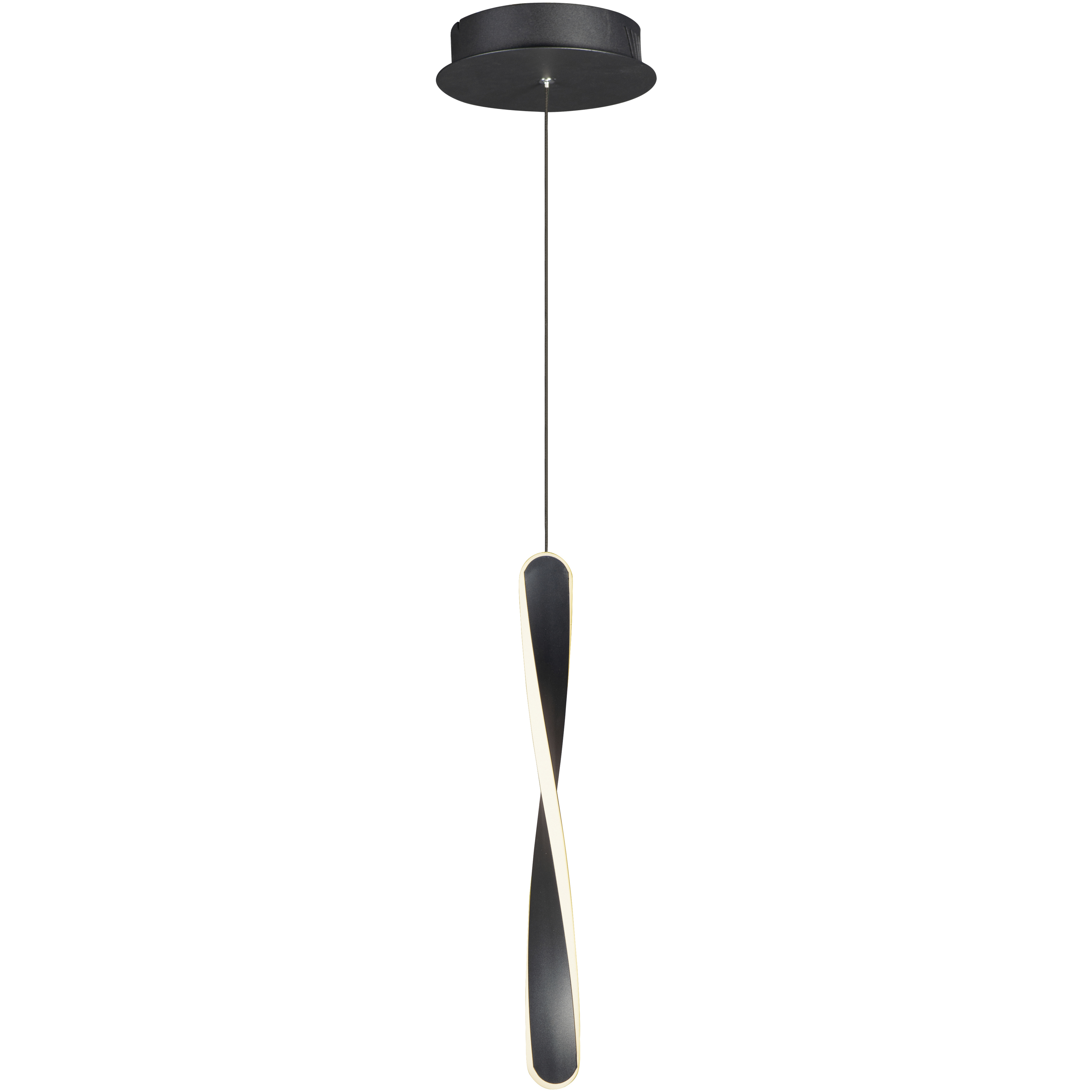 Pirouette LED 8 inch Black Mini Pendant Ceiling Light
