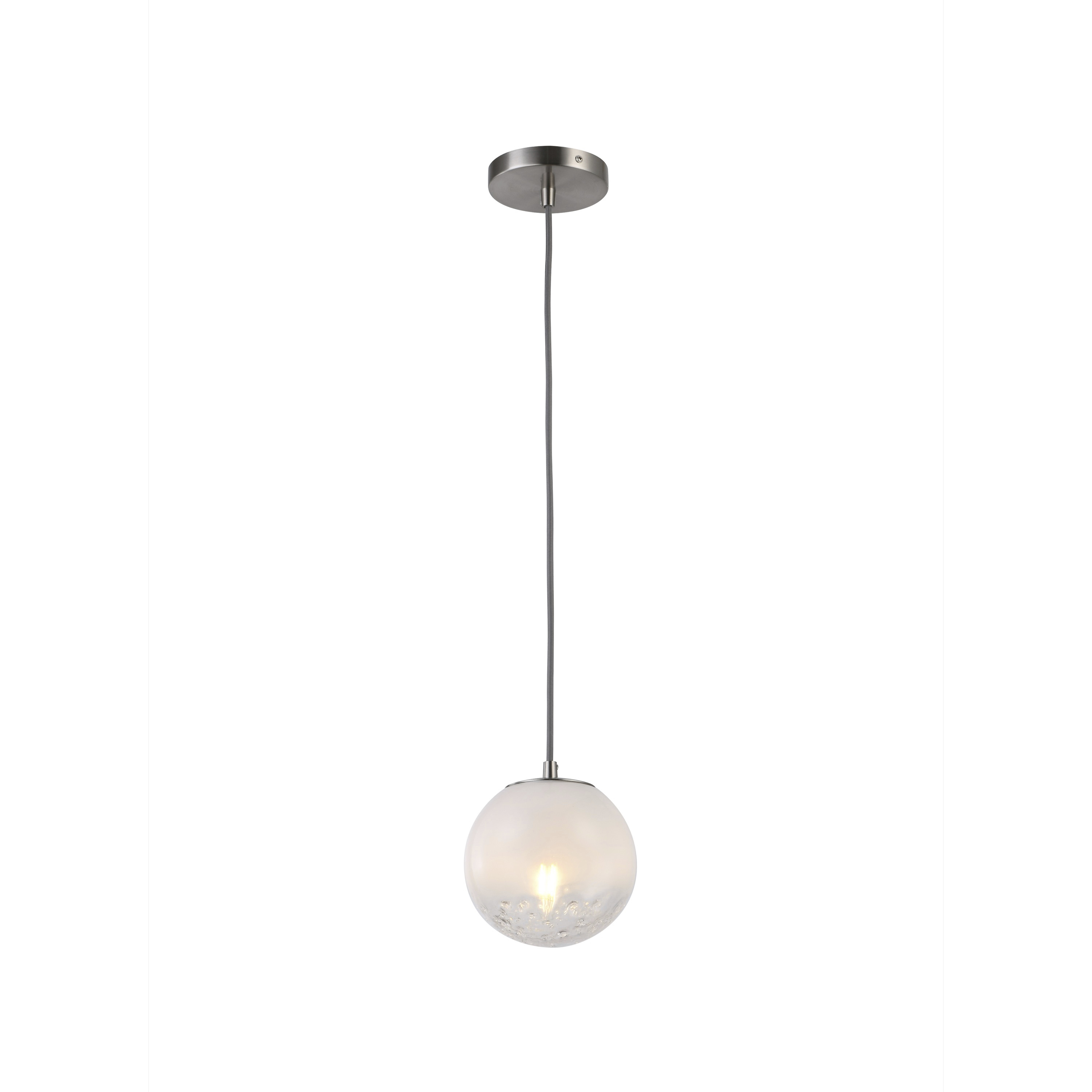 Moonlight 1 Light 11.6 inch Satin Nickel Pendant Ceiling Light