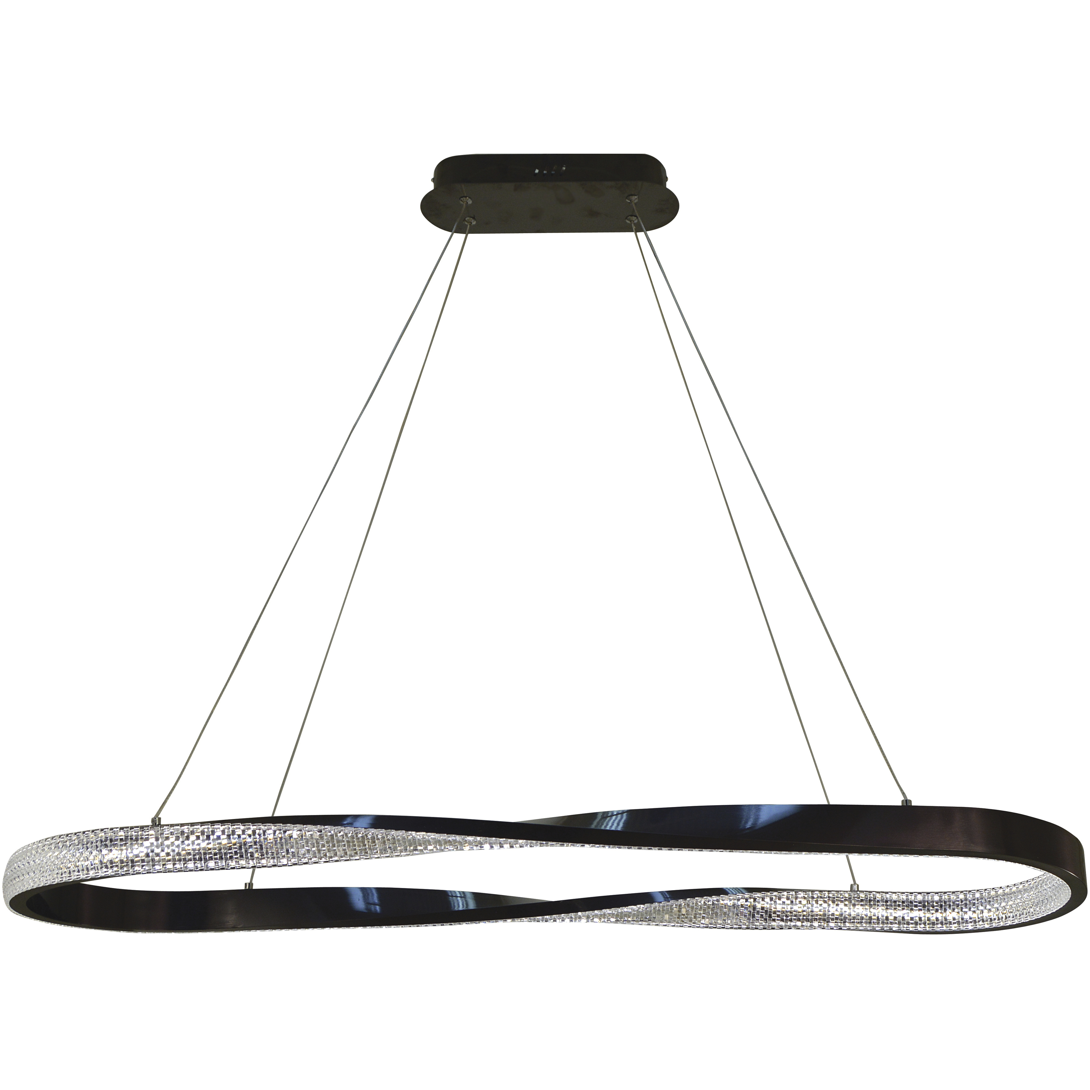 Oakley LED 40 inch Black Dining Chandelier Ceiling Light