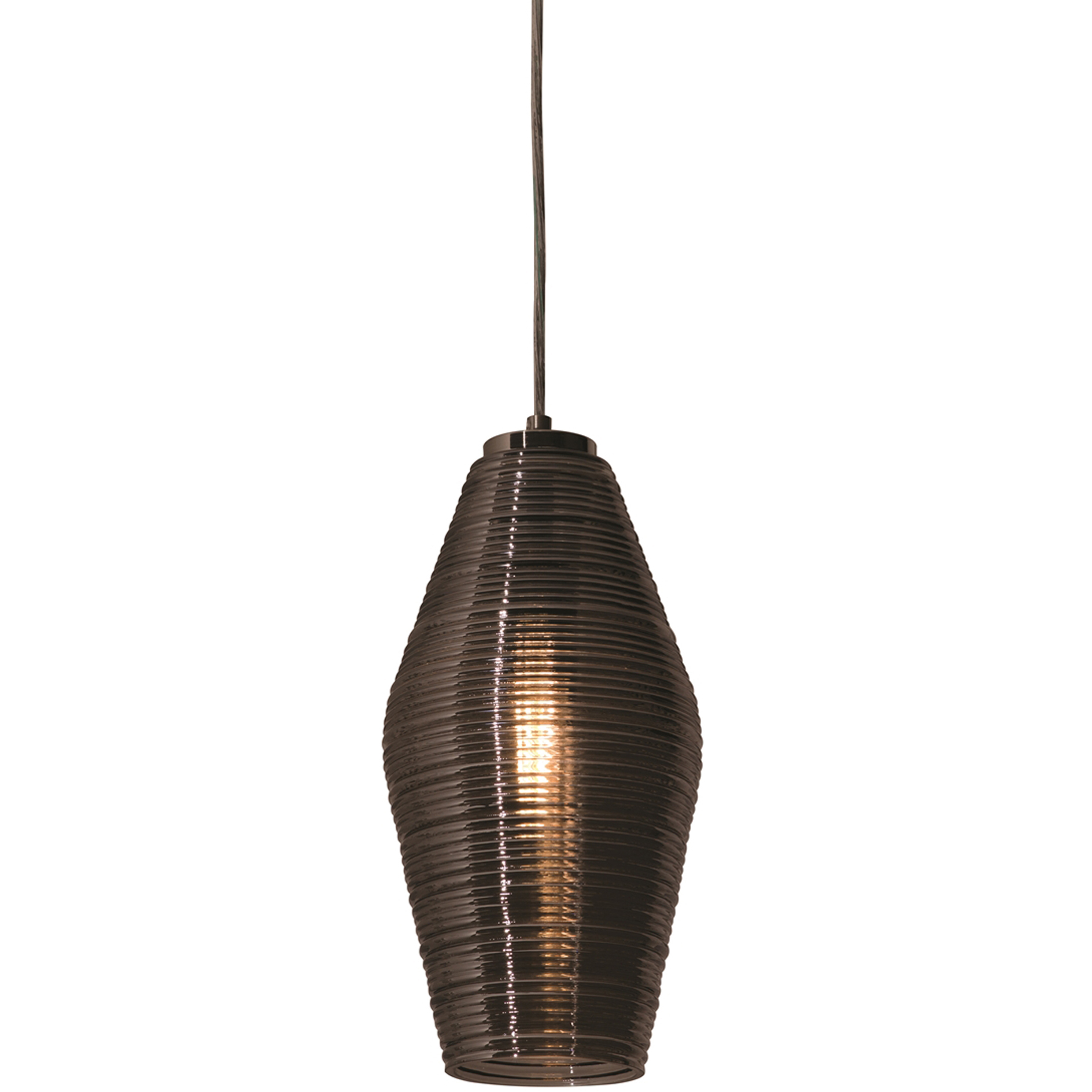 Mila 1 Light 6 inch Satin Nickel Pendant Ceiling Light in Smoke