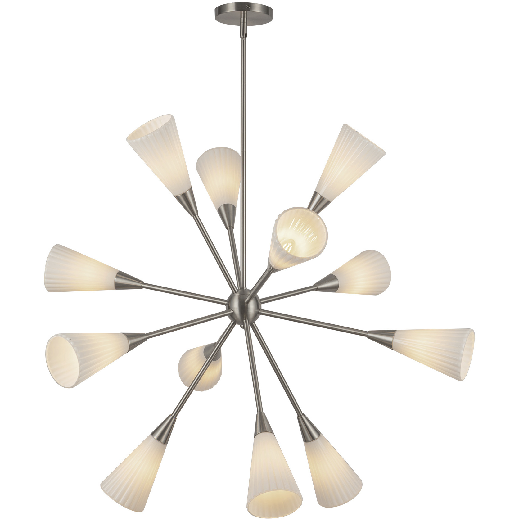 Alora Mood Cosmo 12 Light 38.63 inch Brushed Nickel Chandelier Ceiling Light