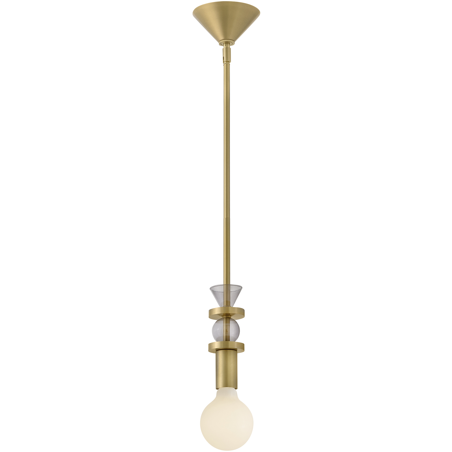 Prim 1 Light 5.25 inch Lacquered Brass Convertible Pendant Ceiling Light