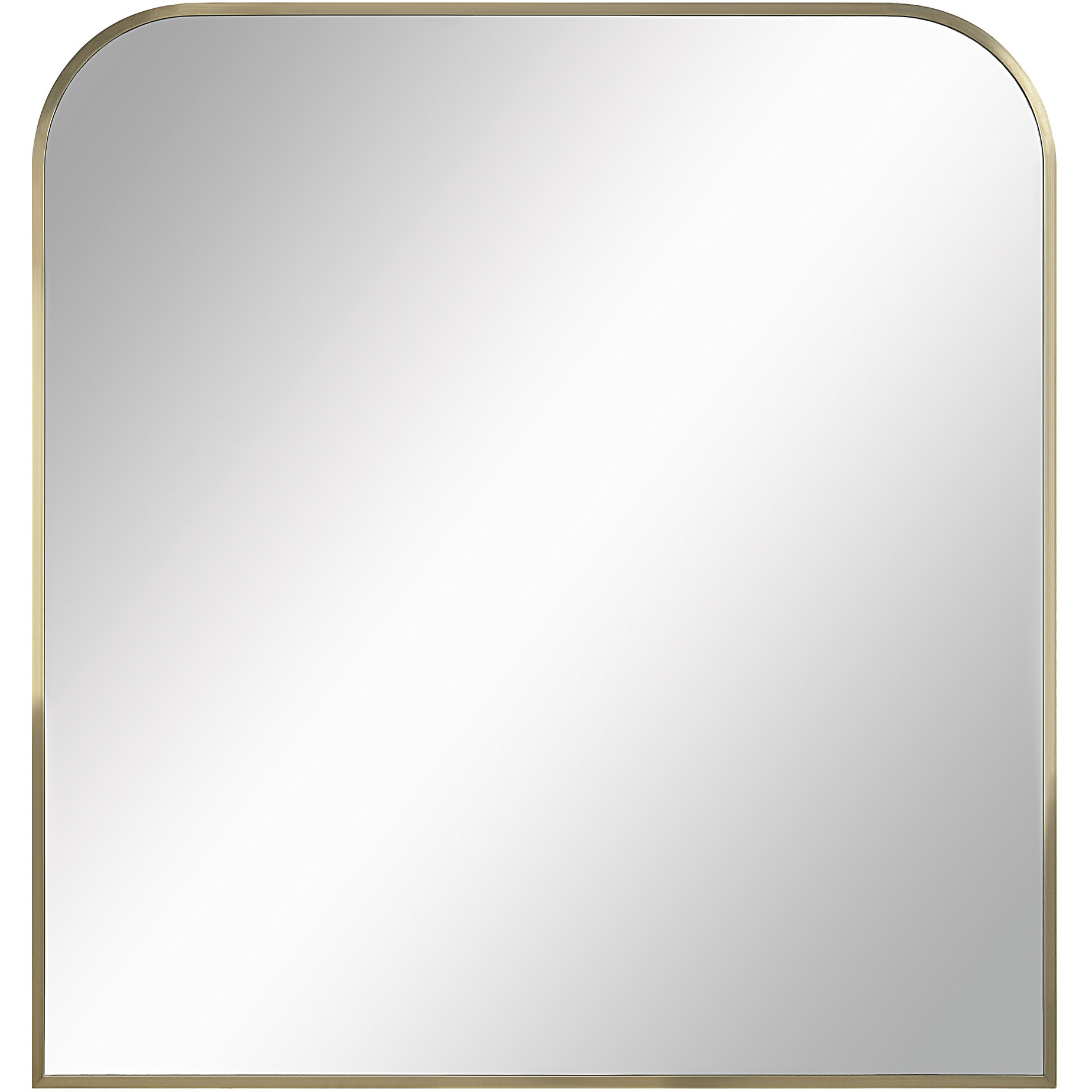 Joan 40 X 38 inch Clear and Antique Brushed Brass Wall Mirror