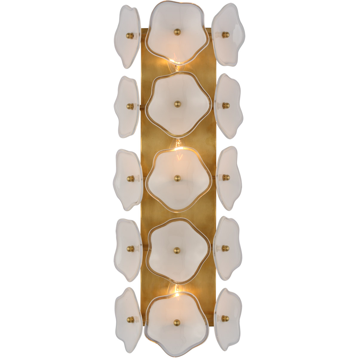 kate spade new york Leighton LED 7.75 inch Soft Brass Sconce Wall Light in Cream Tinted Glass