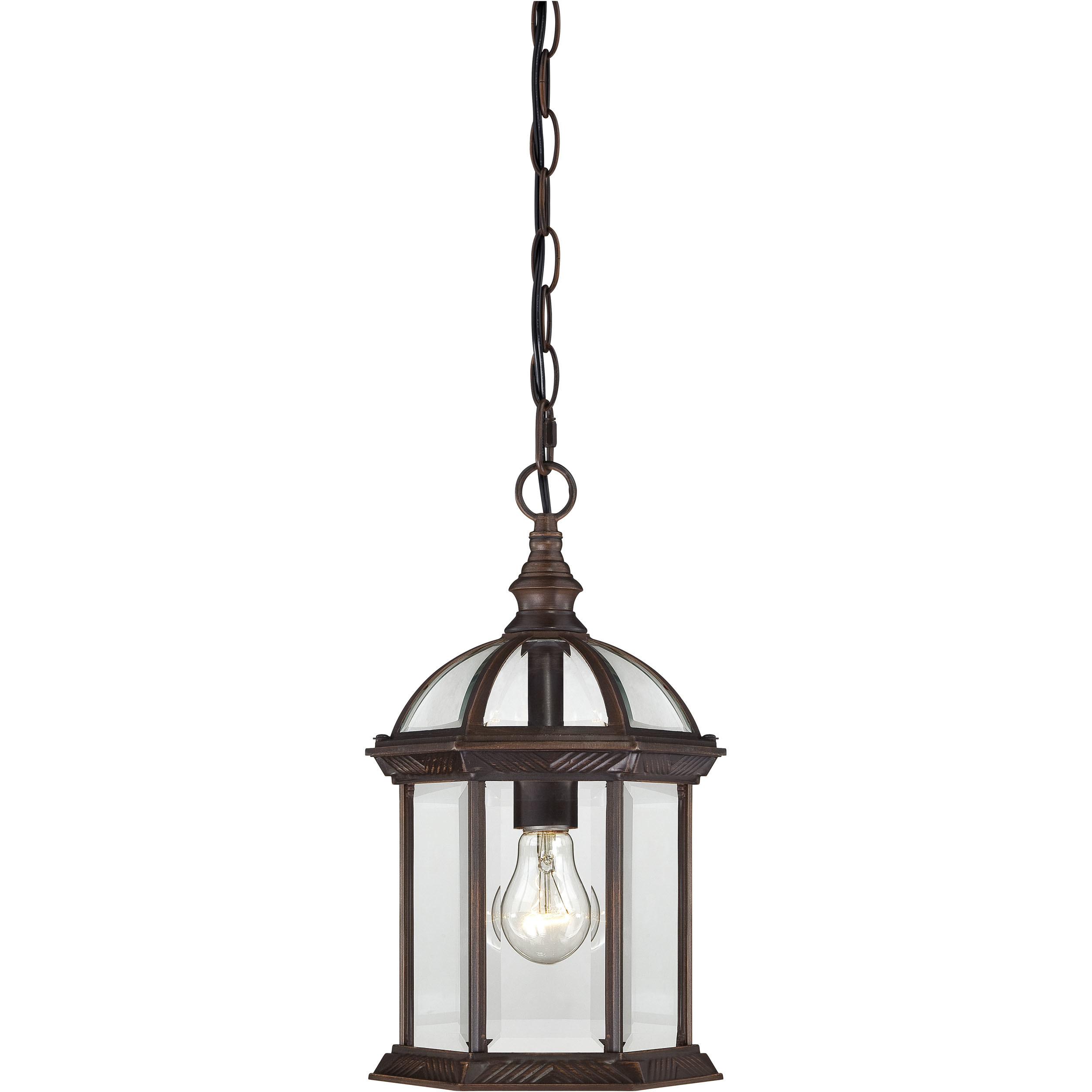 Boxwood 1 Light 8 inch Rustic Bronze Outdoor Hanging Lantern
