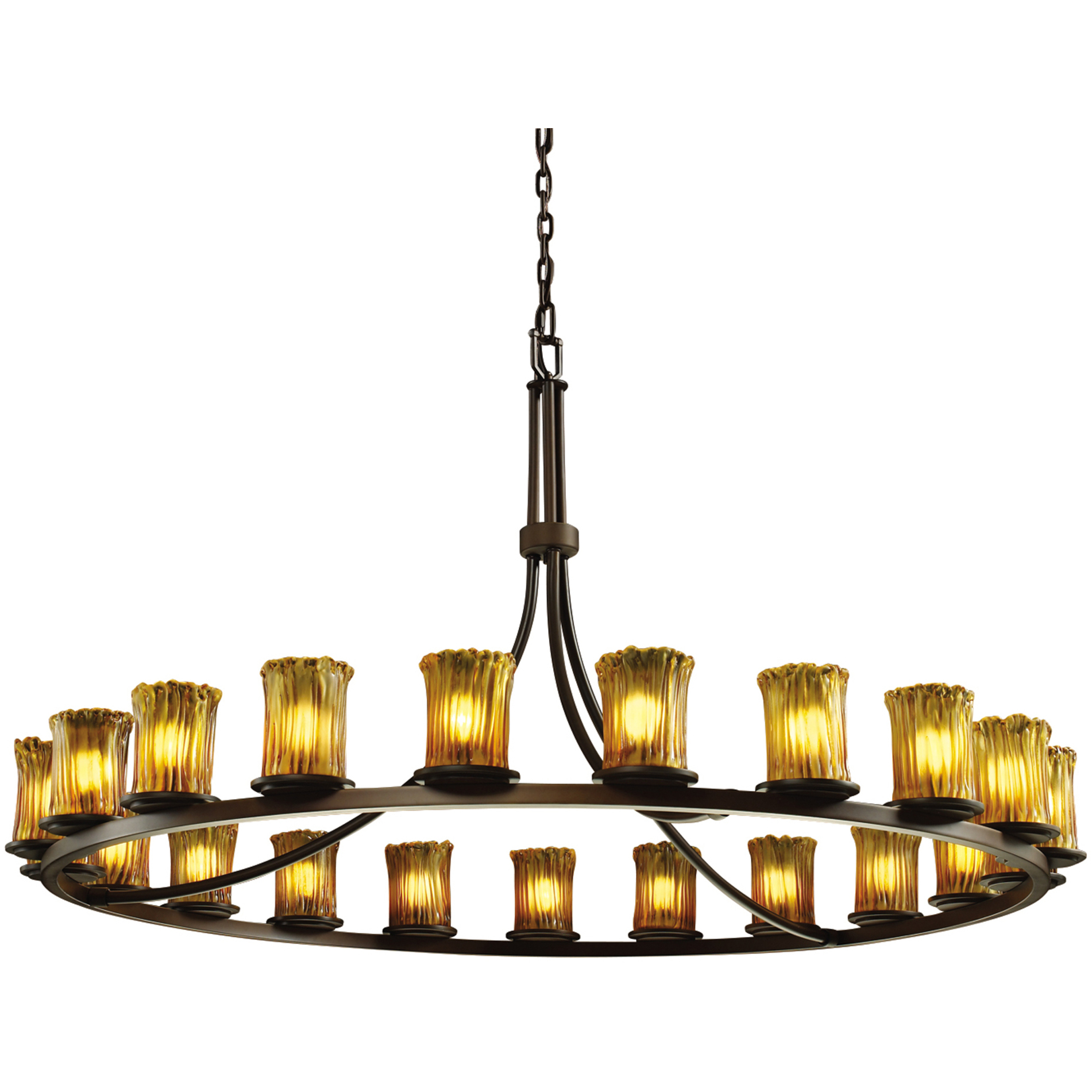Veneto Luce 21 Light 60 inch Matte Black Chandelier Ceiling Light in White Frosted (Veneto Luce), 14700 Lm LED