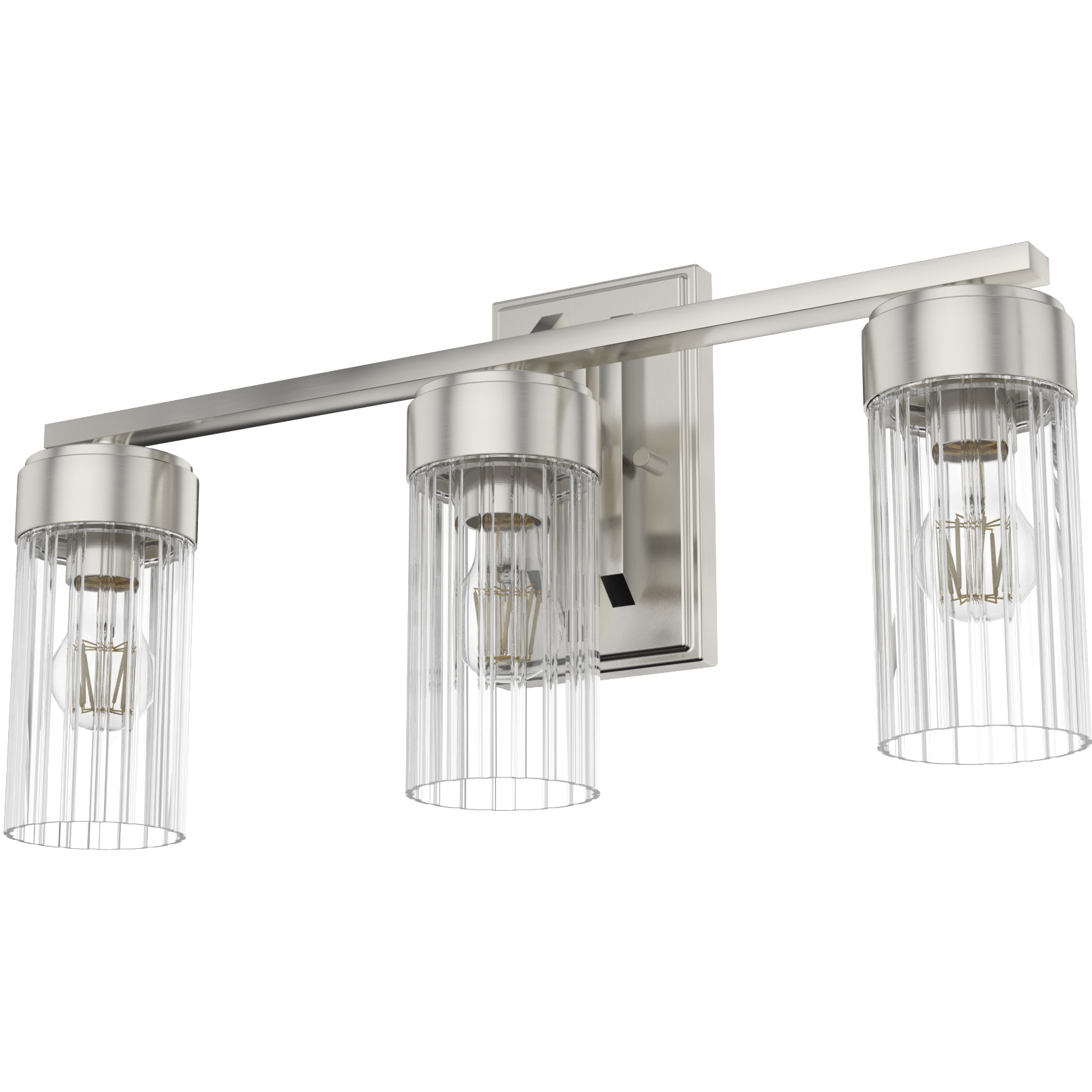 Gatz 3 Light 22.25 inch Brushed Nickel Vanity Light Wall Light