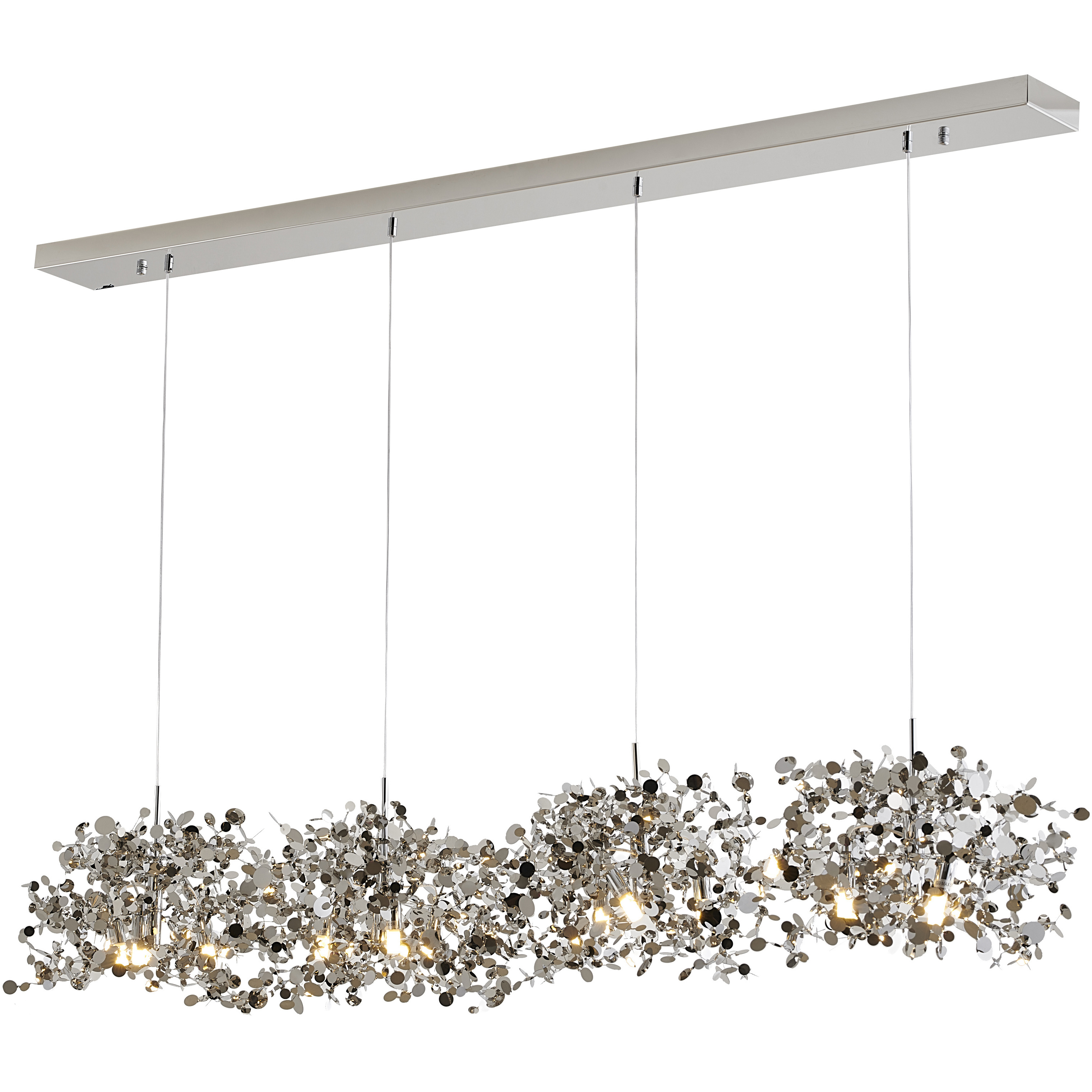 Canada 12 Light 63 inch Chrome Island Lighting Ceiling Light