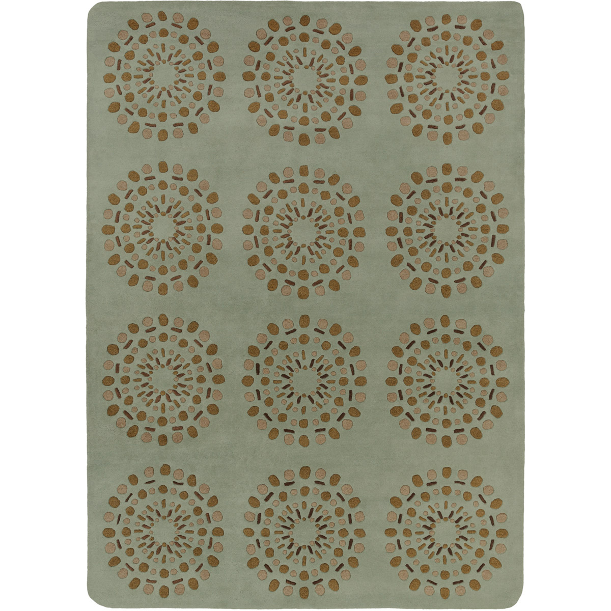 Bombay 156 X 108 inch Medium Gray, Dark Brown, Tan, Camel Rug