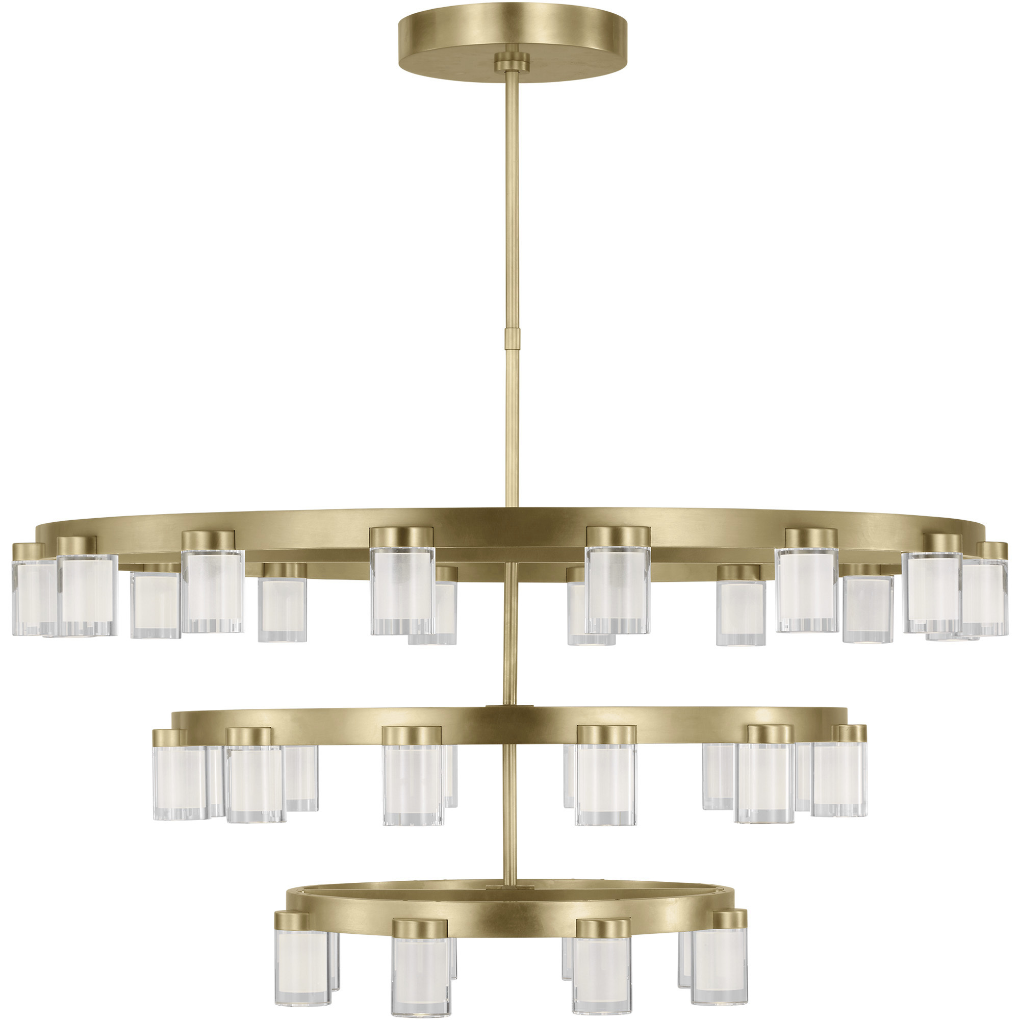 Kelly Wearstler Esfera LED 44 inch Natural Brass Chandelier Ceiling Light