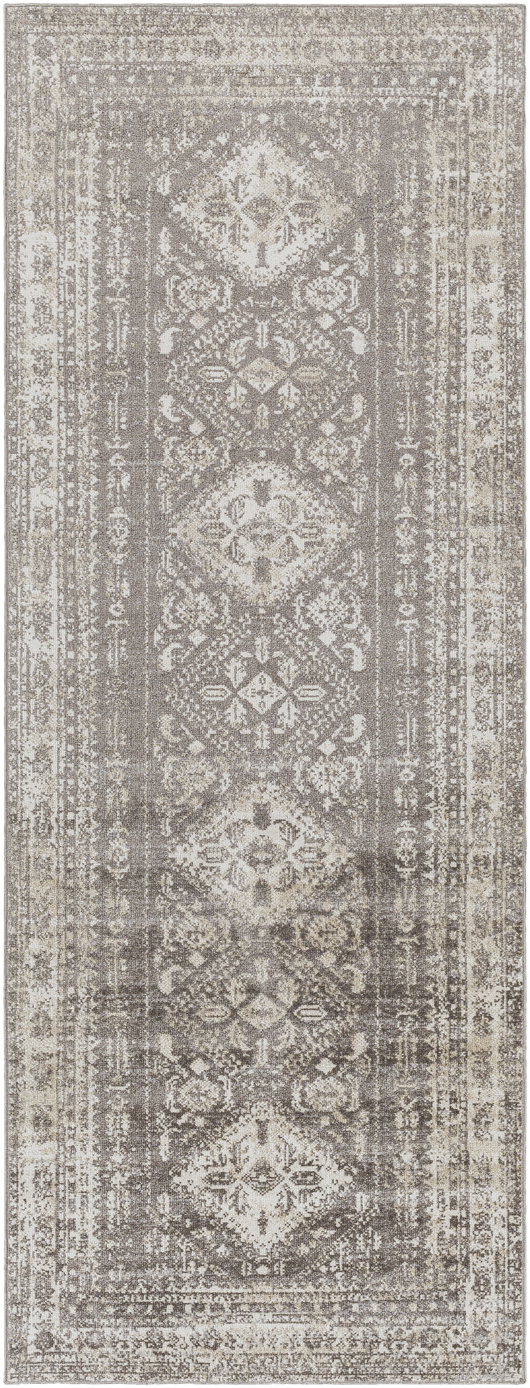 Lavadora 87 X 31 inch Dark Brown Rug in 2.5 x 8, Runner