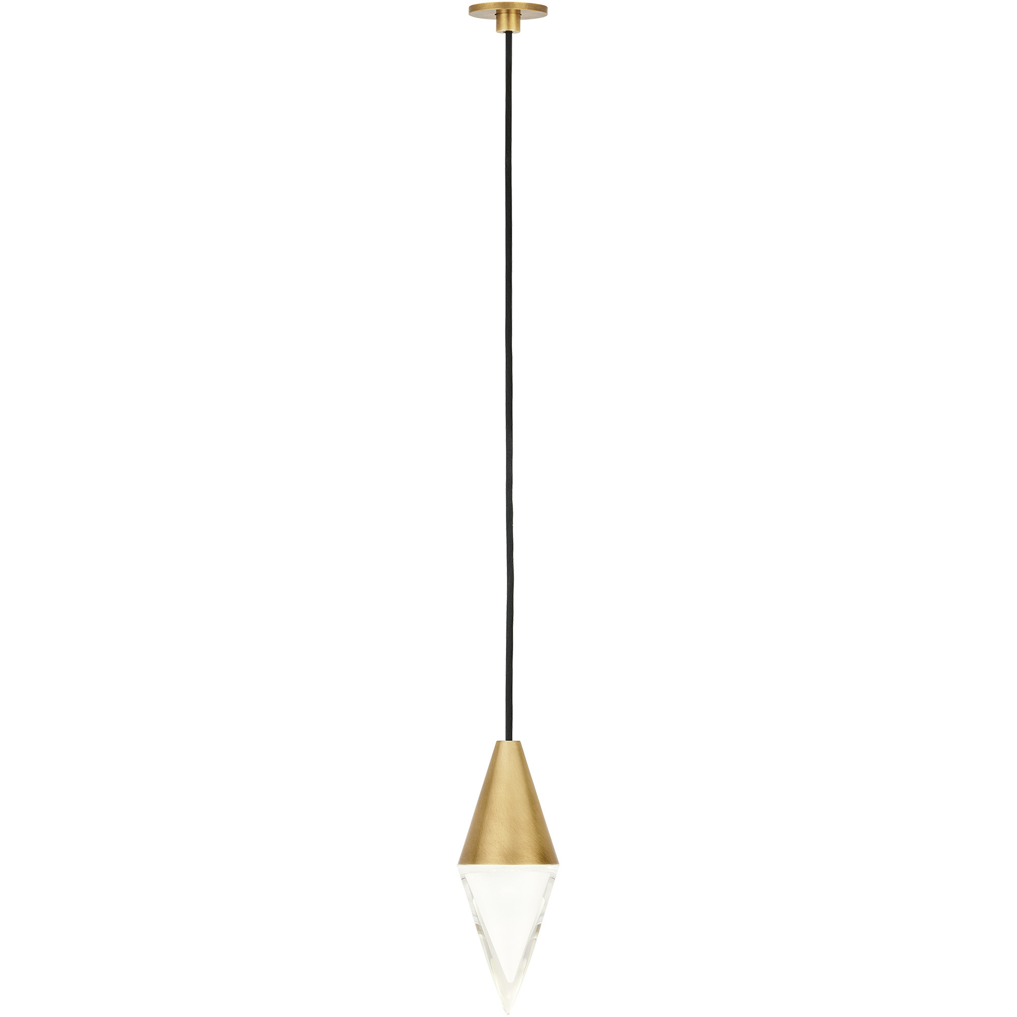 Sean Lavin Turret LED Natural Brass Pendant Ceiling Light, Integrated LED