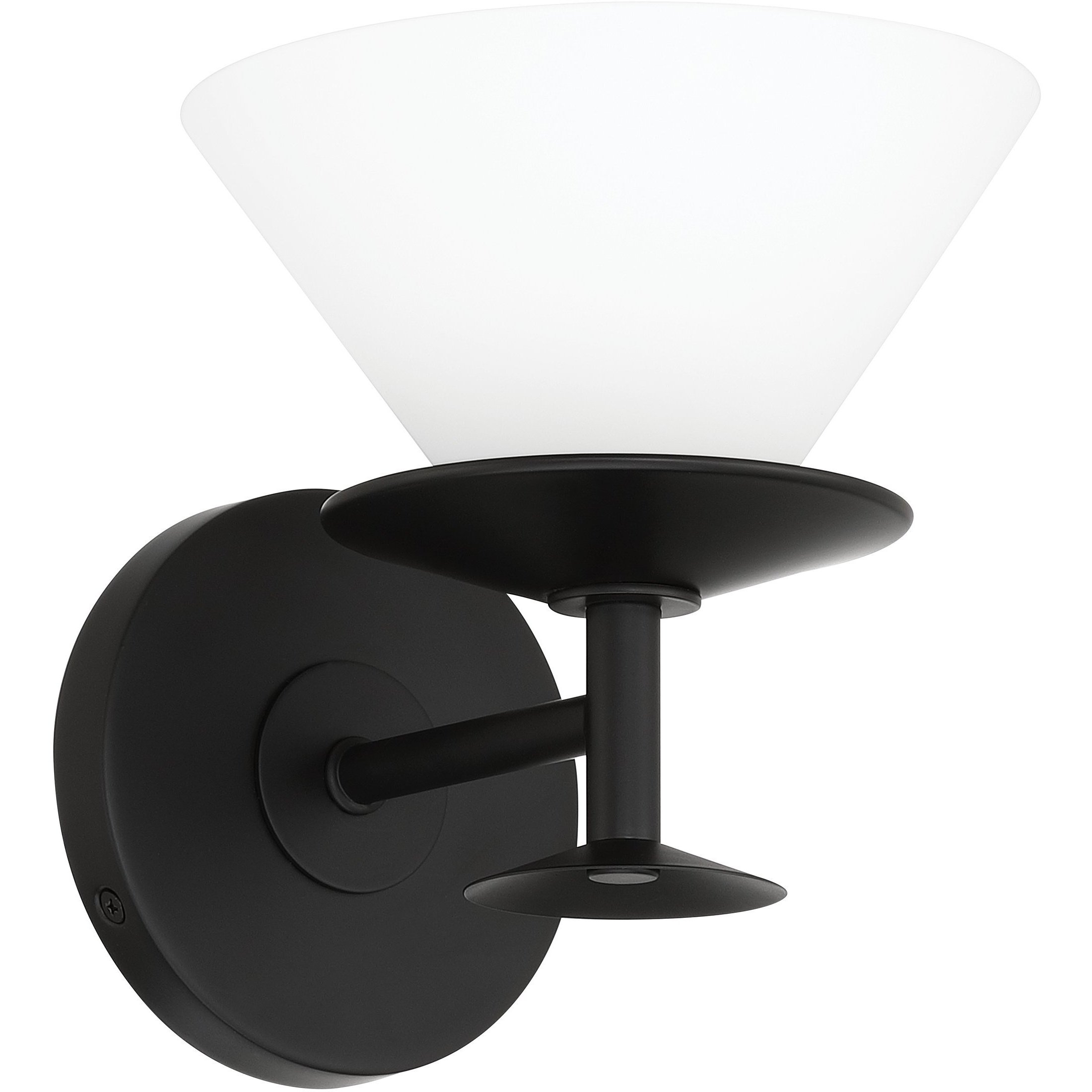 Tremolo 1 Light 8 inch Matte Black and Champagne Gold Vanity Light Wall Light