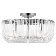C&M by Chapman & Myers Pierce 4 Light 20 inch Polished Nickel Flush Mount Ceiling Light