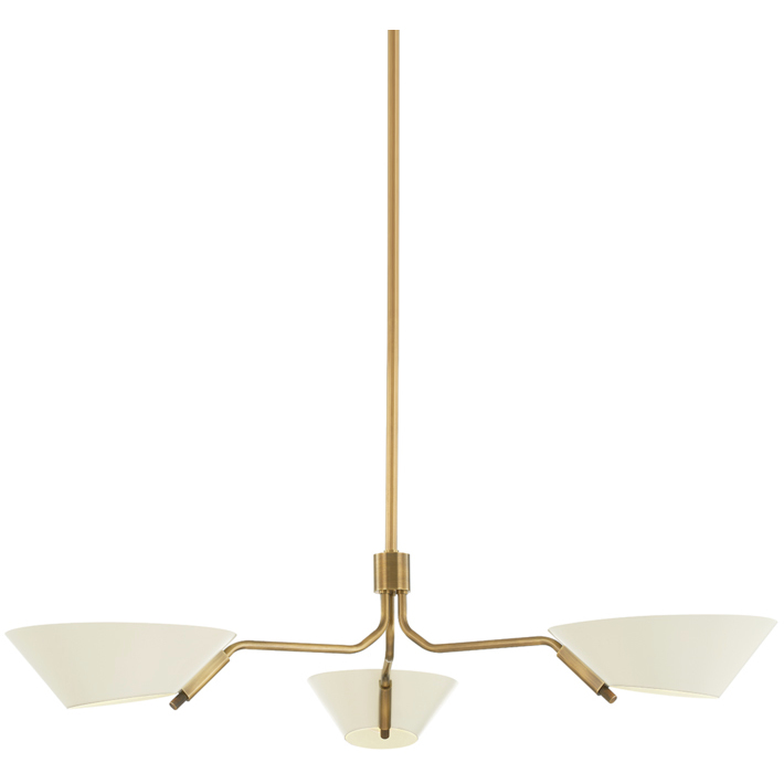 Sacramento 3 Light 43 inch Patina Brass/Soft Sand Chandelier Ceiling Light