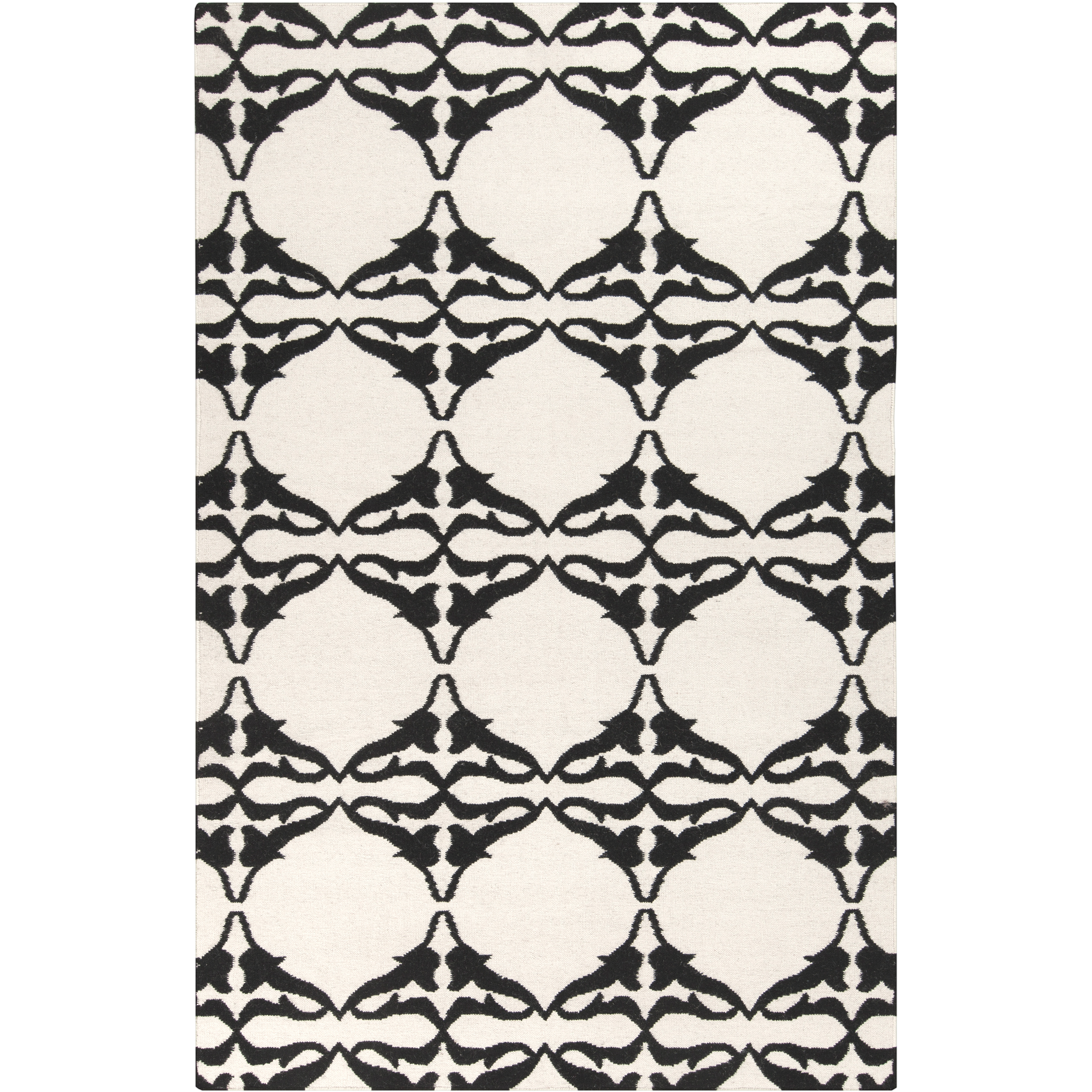 Frontier 36 X 24 inch Ivory, Black Rug
