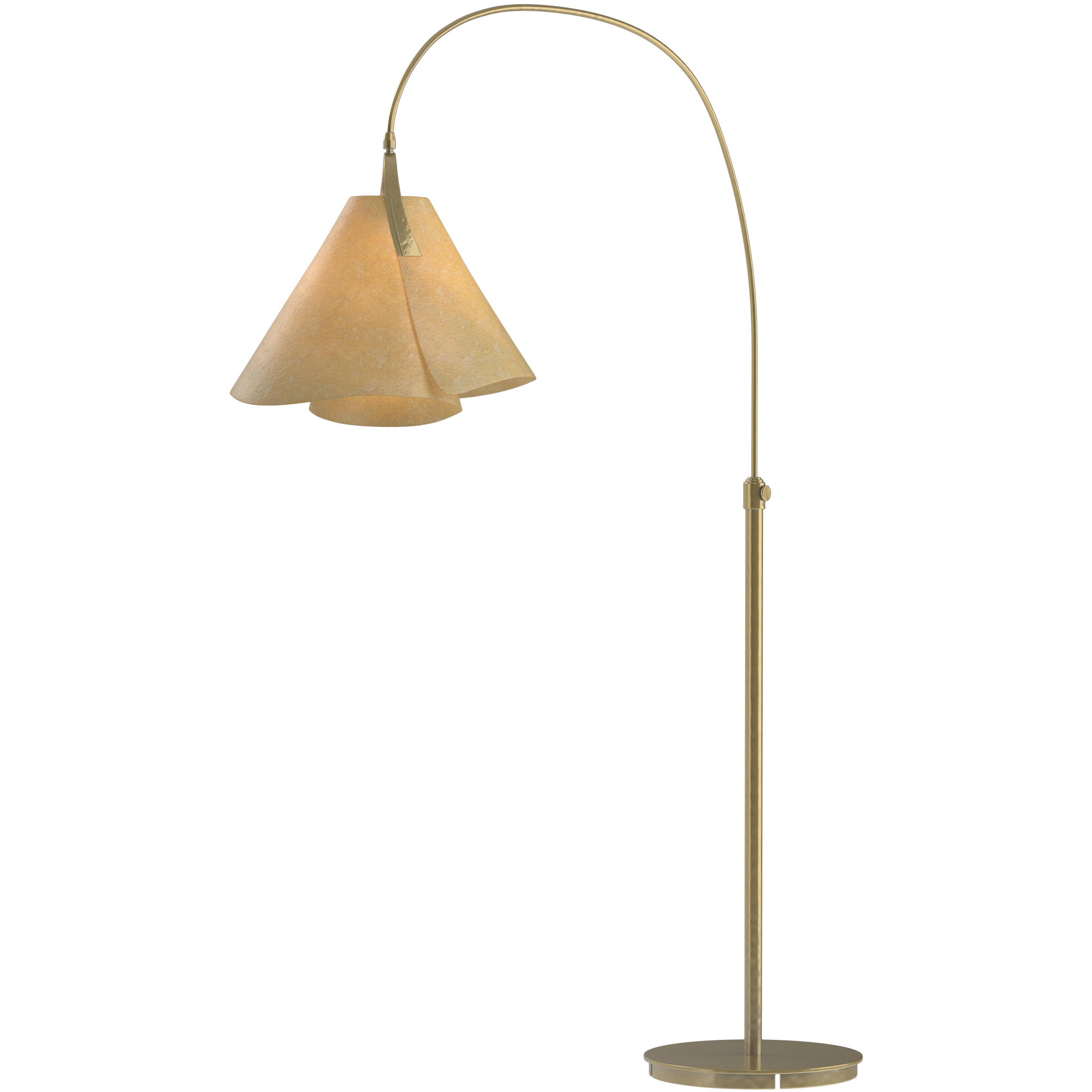 Mobius 66.3 inch 100 watt Modern Brass Arc Floor Lamp Portable Light in Spun Amber
