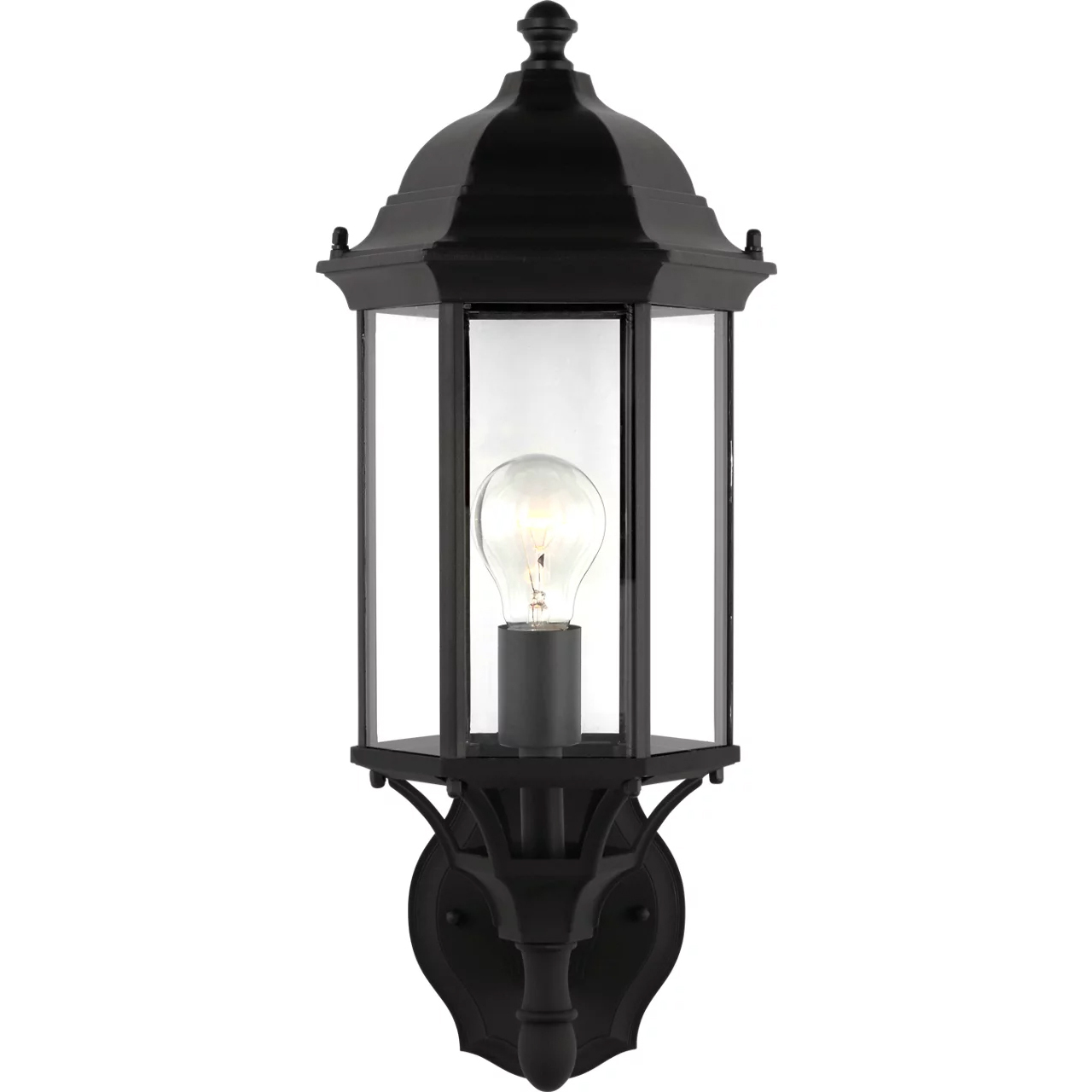 Sevier 1 Light 19.38 inch Black Outdoor Wall Lantern, Medium