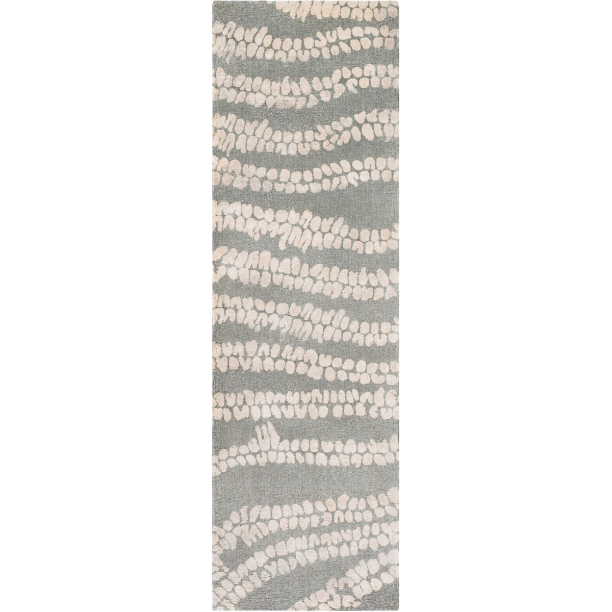 Shibori 96 X 30 inch Charcoal, Blush Rug