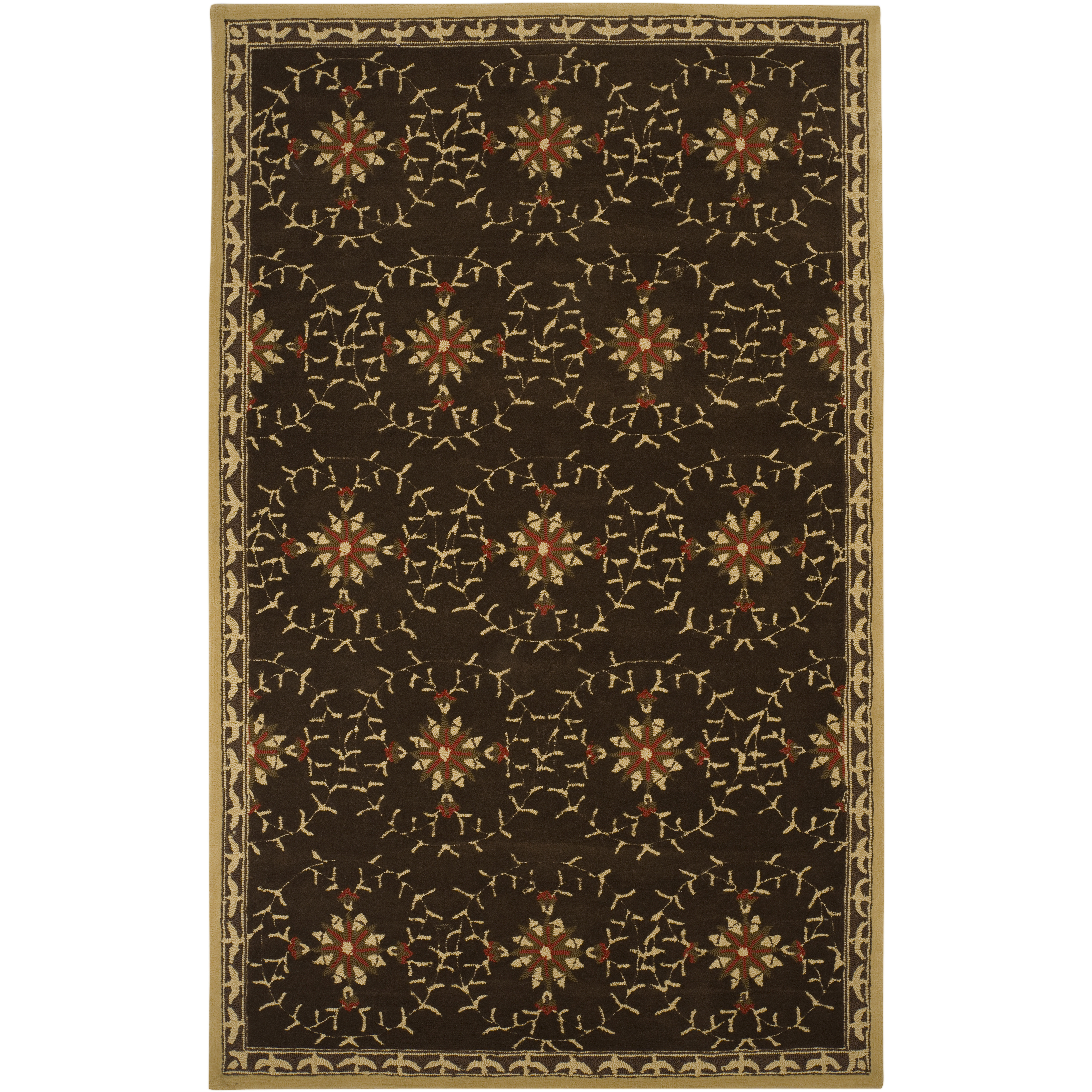 Rain 36 X 24 inch Dark Brown, Rust, Tan, Camel Rug