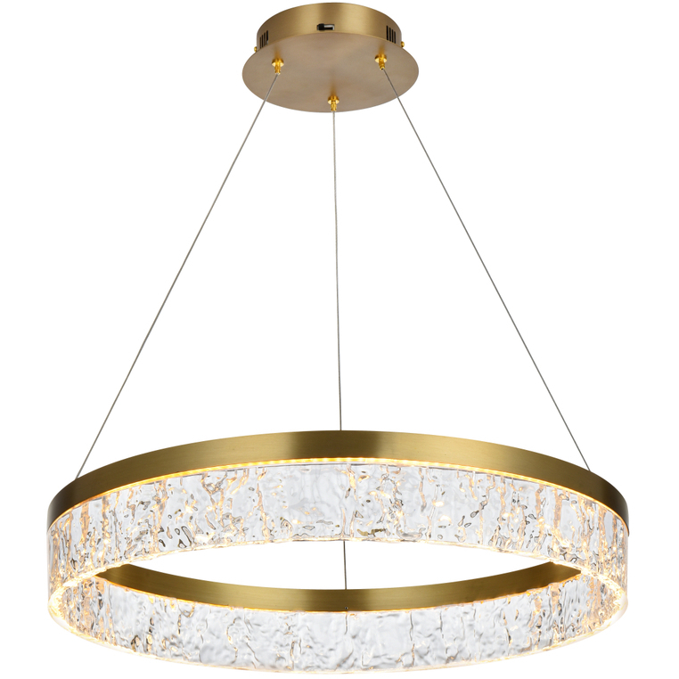 Linden 1 Light 22 inch Satin Gold Chandelier Ceiling Light