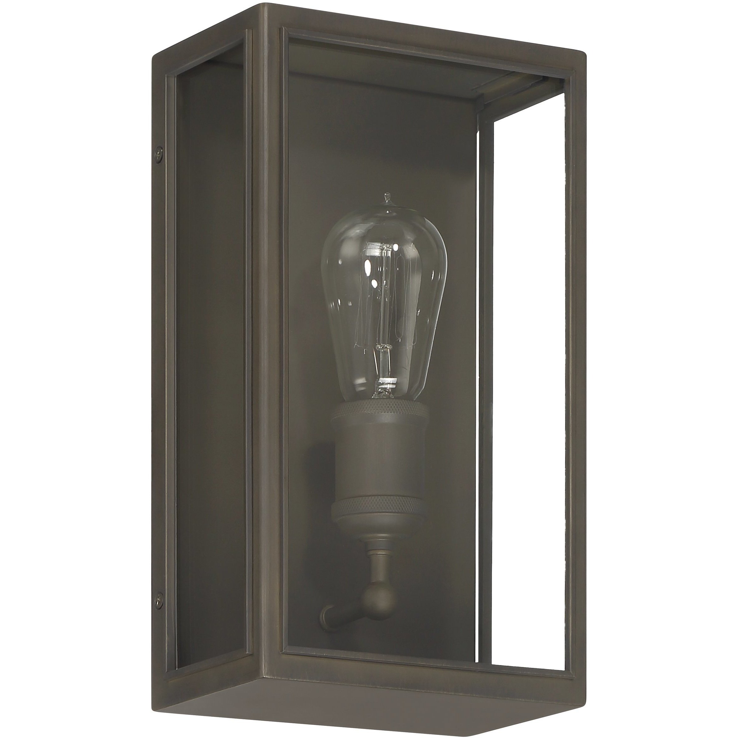 Hollis 1 Light 12 inch Blackened Brass Exterior Wall Sconce