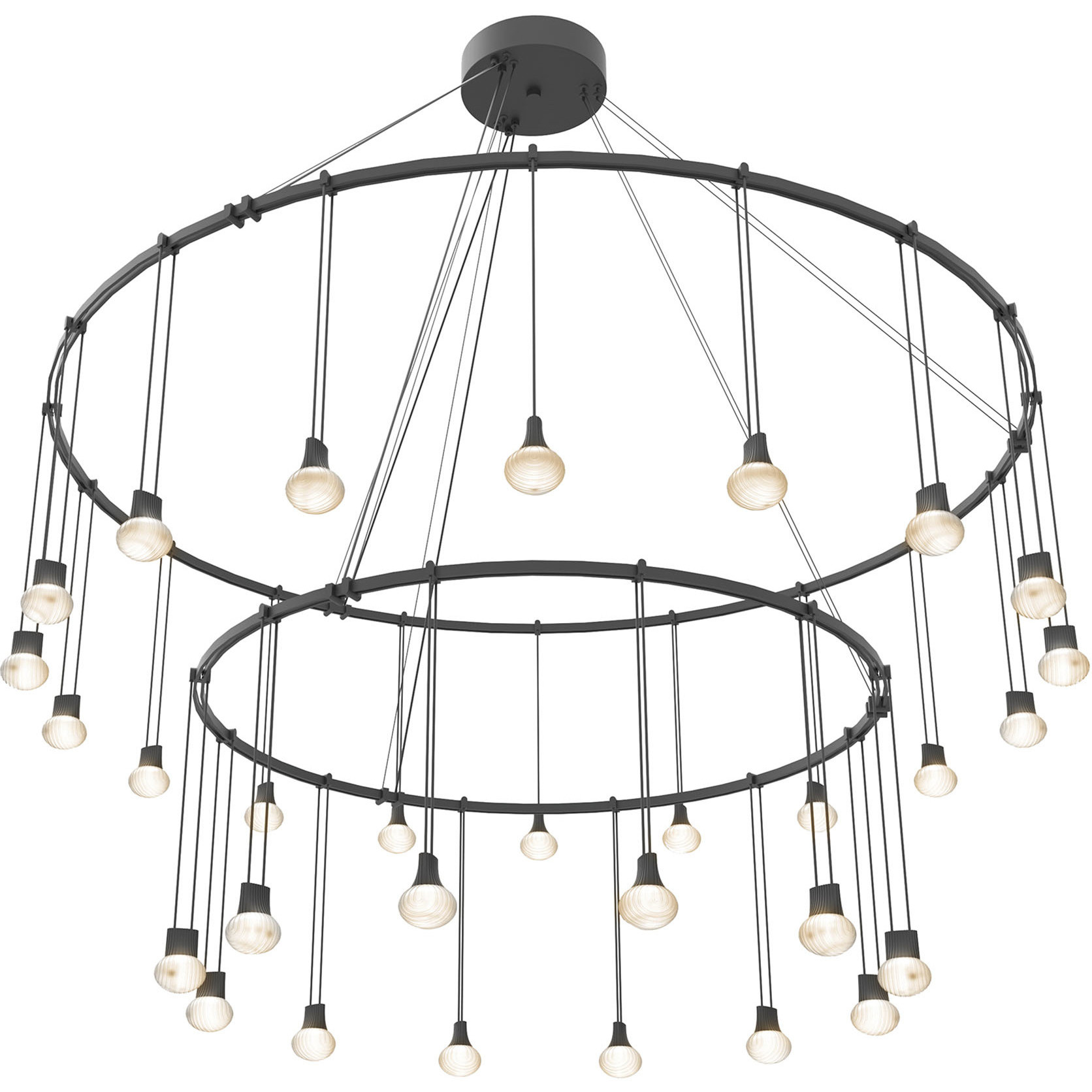 Suspenders LED 48 inch Satin Black Pendant Ceiling Light
