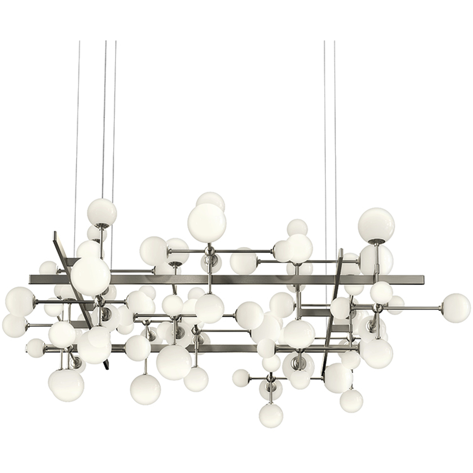 Nebula LED 79.75 inch Satin Nickel Chandelier Ceiling Light in Standard Suspension