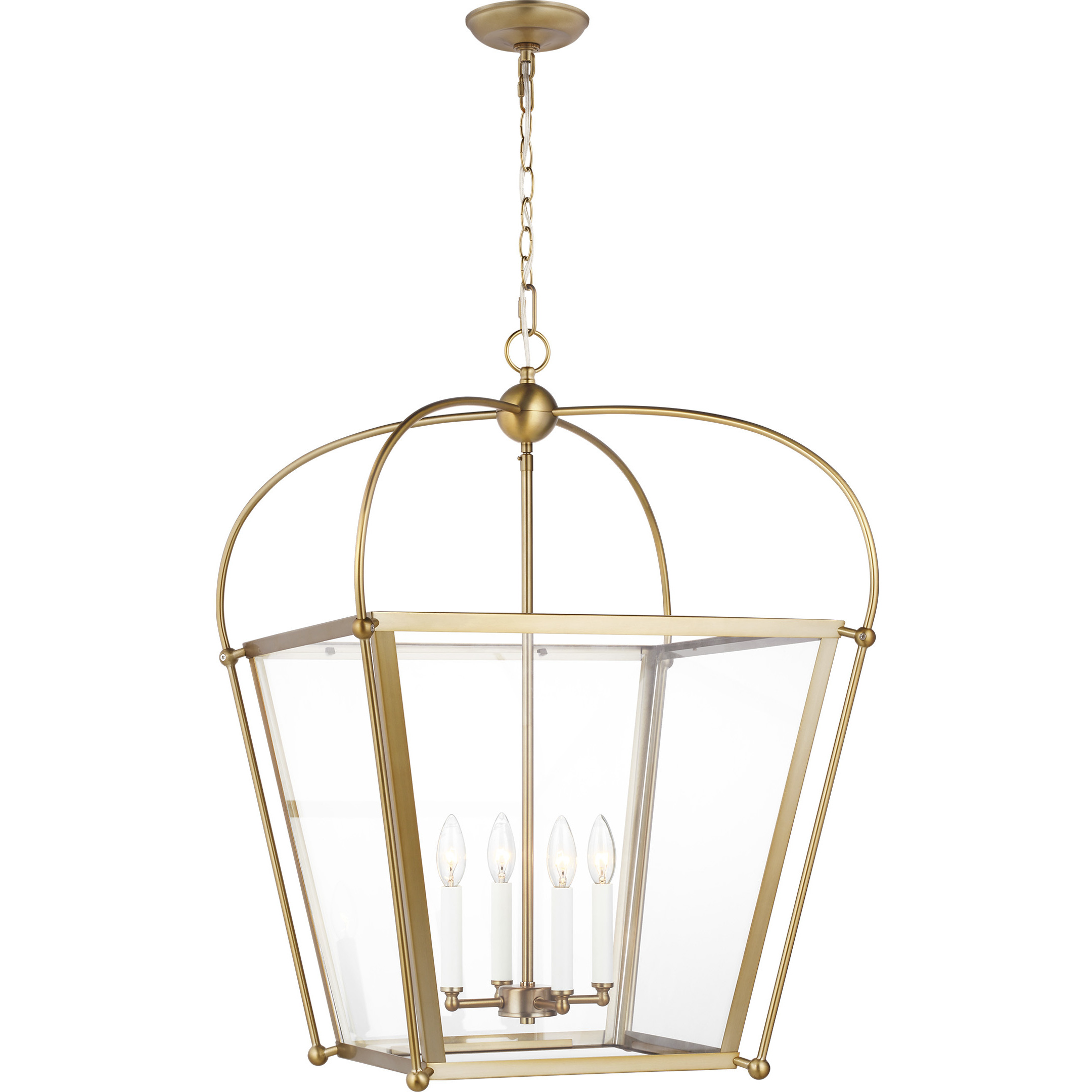 C&M by Chapman & Myers Charleston 4 Light 21 inch Satin Brass Pendant Ceiling Light