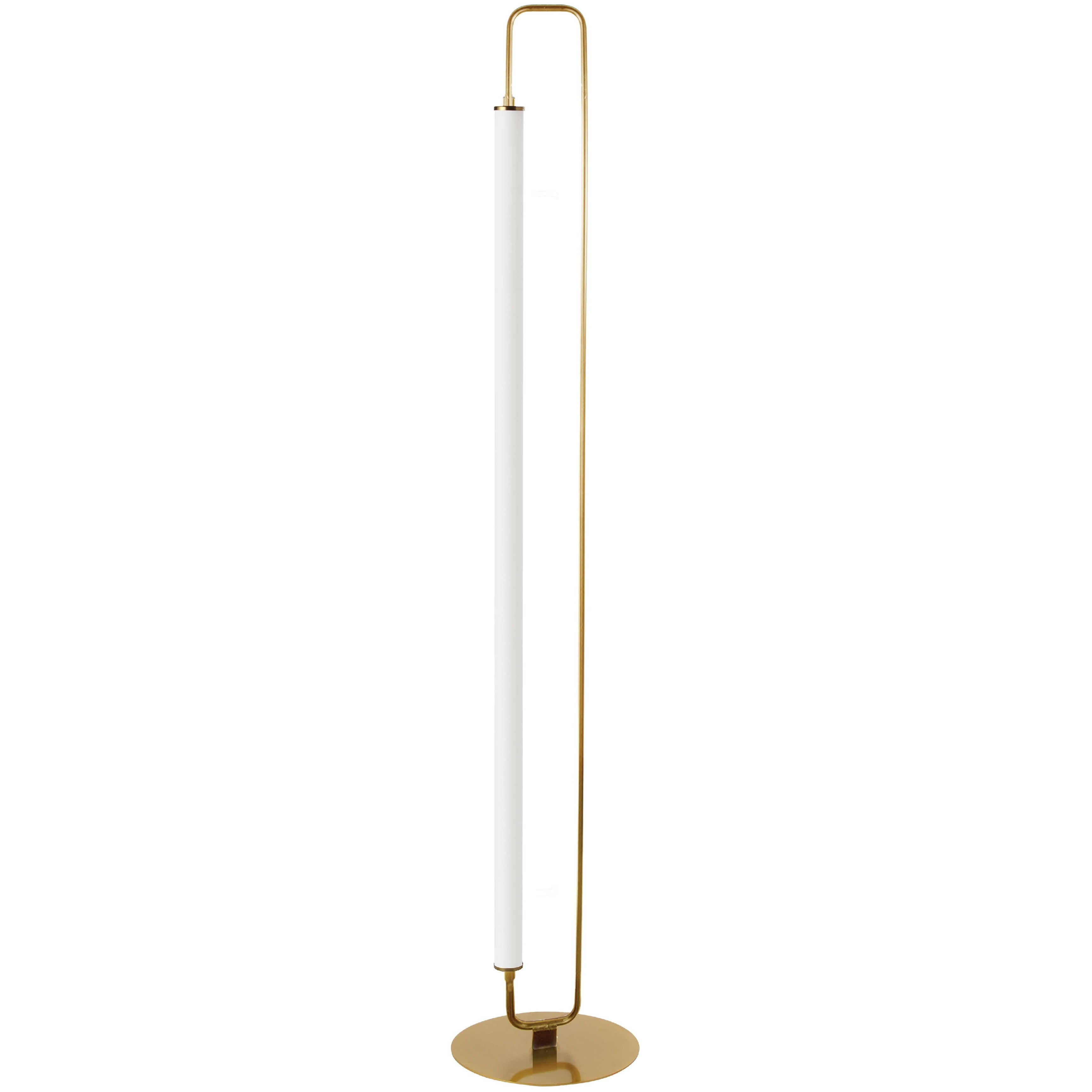 Freya 59 inch 32.00 watt Aged Brass Floor Lamp Portable Light