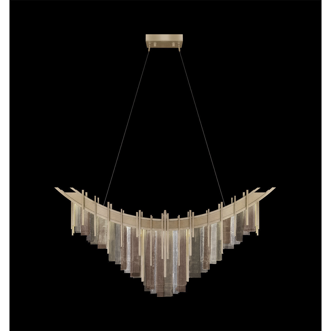 Arpeggio 8 Light 44.75 inch Gold Pendant Ceiling Light