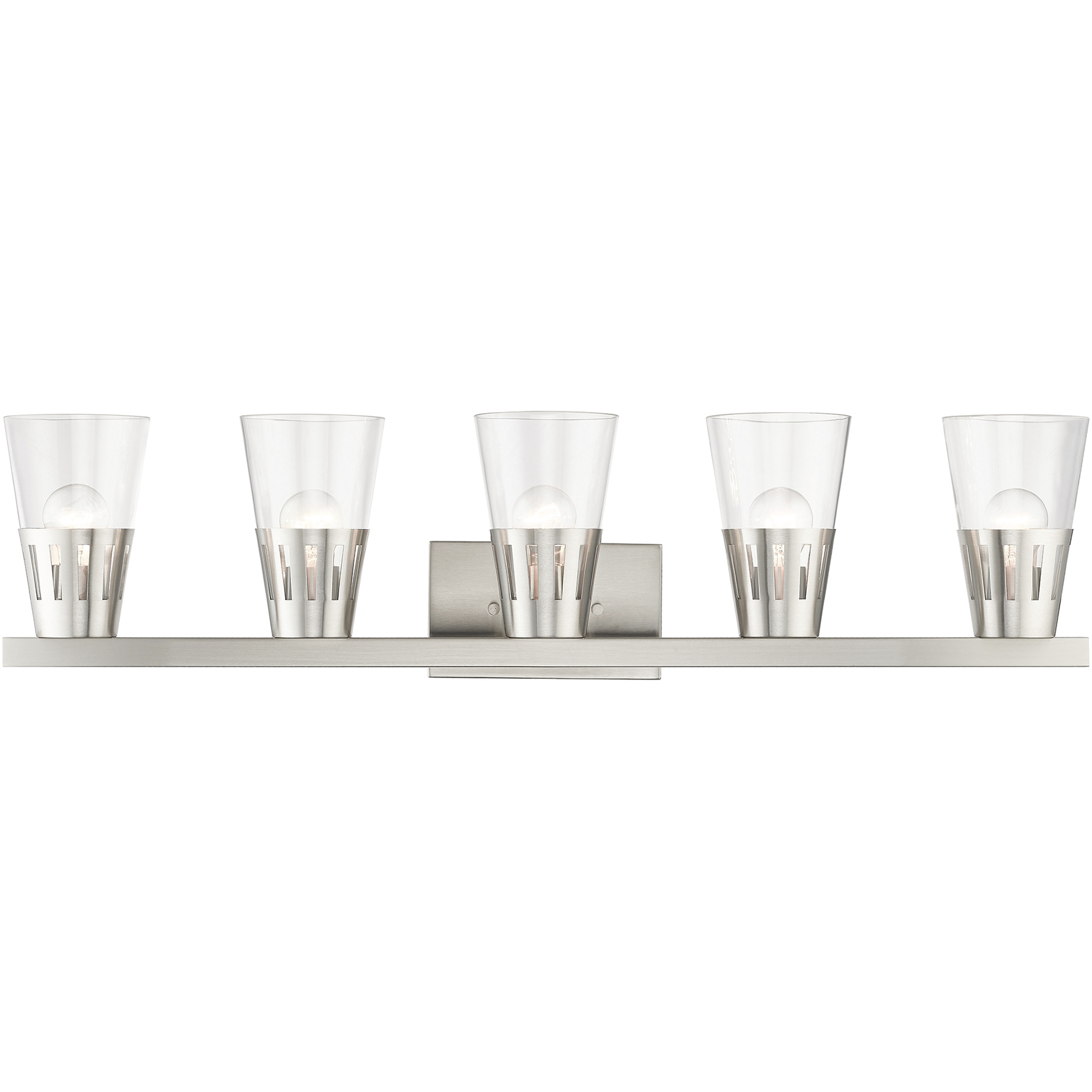 Bennington 5 Light 35.75 inch Brushed Nickel Large Vanity Sconce Wall Light