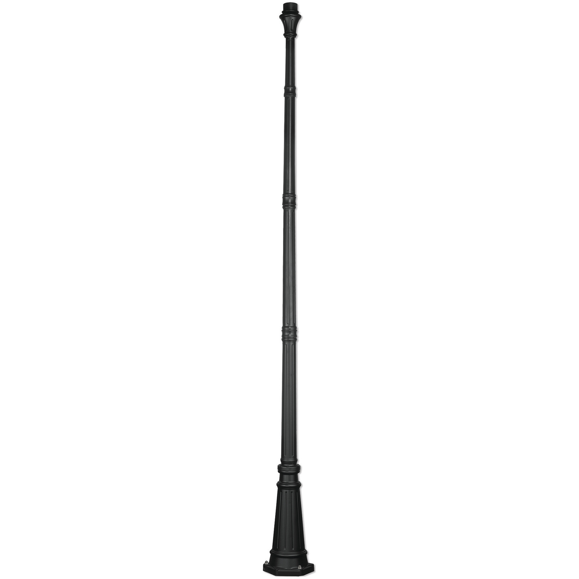 Allison 115 inch Textured Black Outdoor Lamp Post