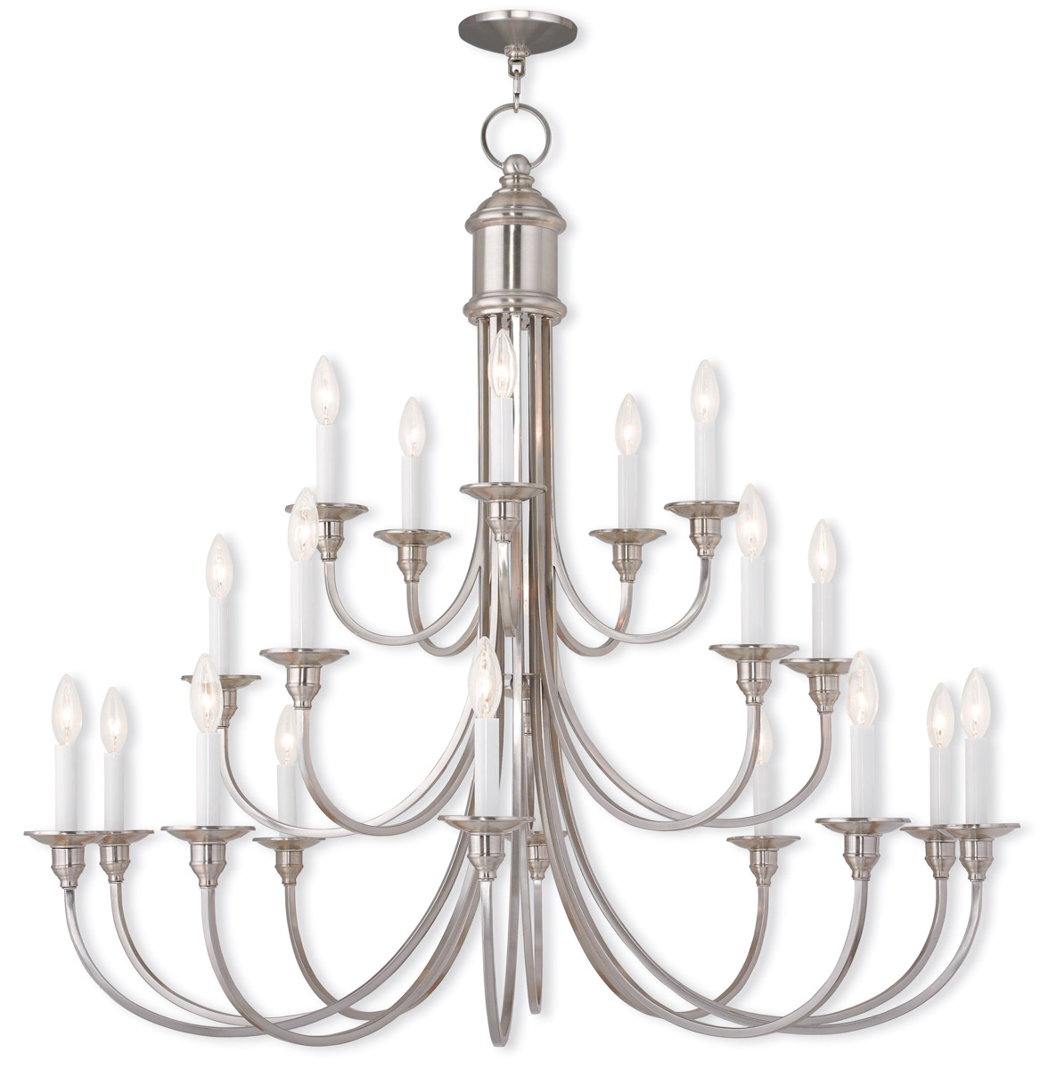Cranford 20 Light 42 inch Brushed Nickel Foyer Chandelier Ceiling Light