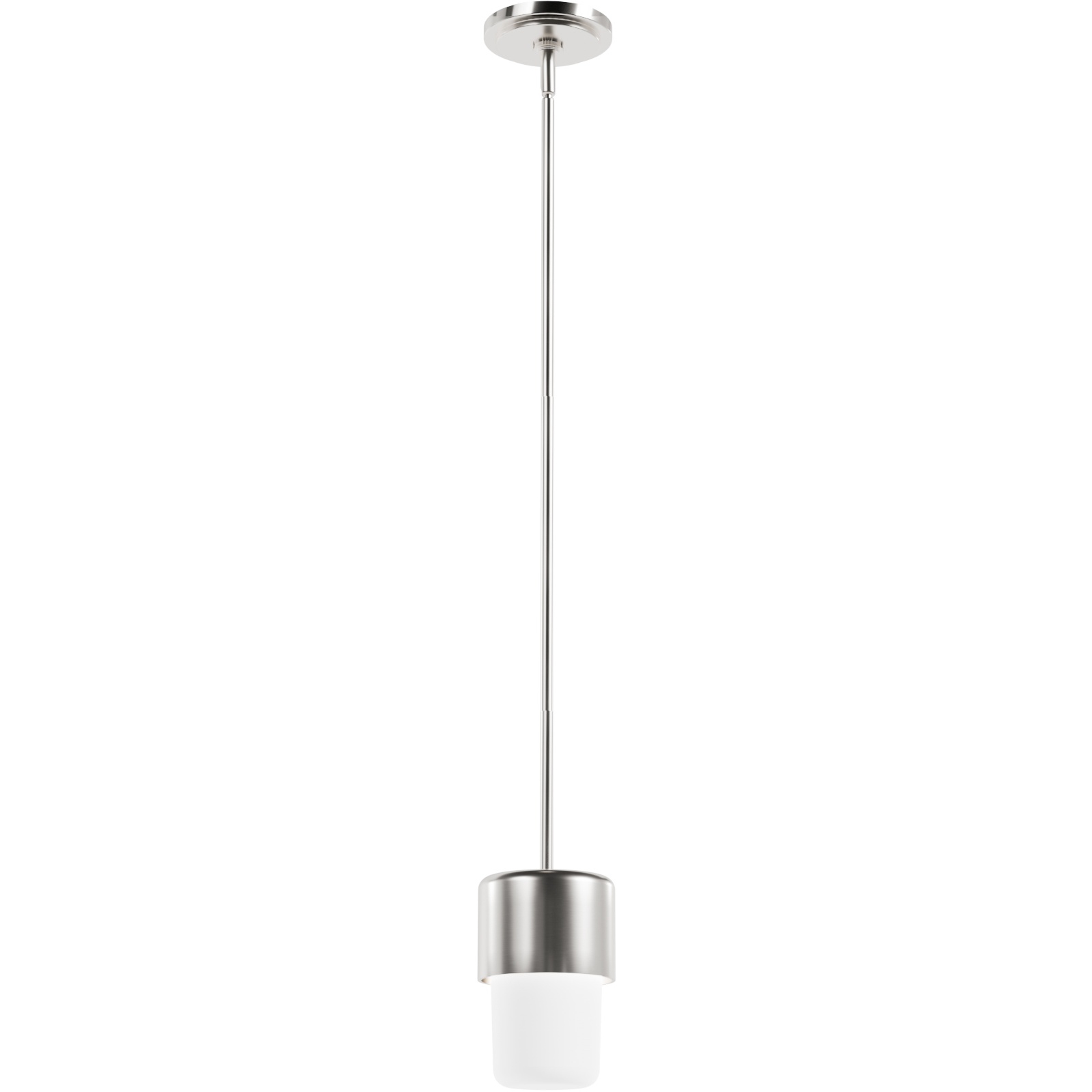 Station 1 Light 5 inch Brushed Nickel Mini Pendant Ceiling Light, Mini