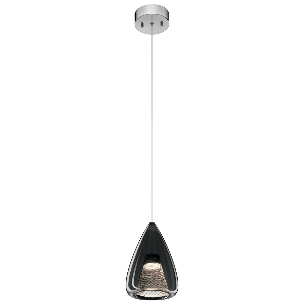 Zin LED 6.5 inch Chrome Mini Pendant Ceiling Light