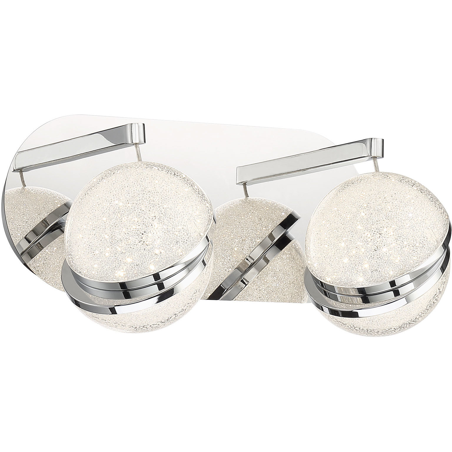 Silver Slice LED 12.5 inch Chrome Bath Light Wall Light