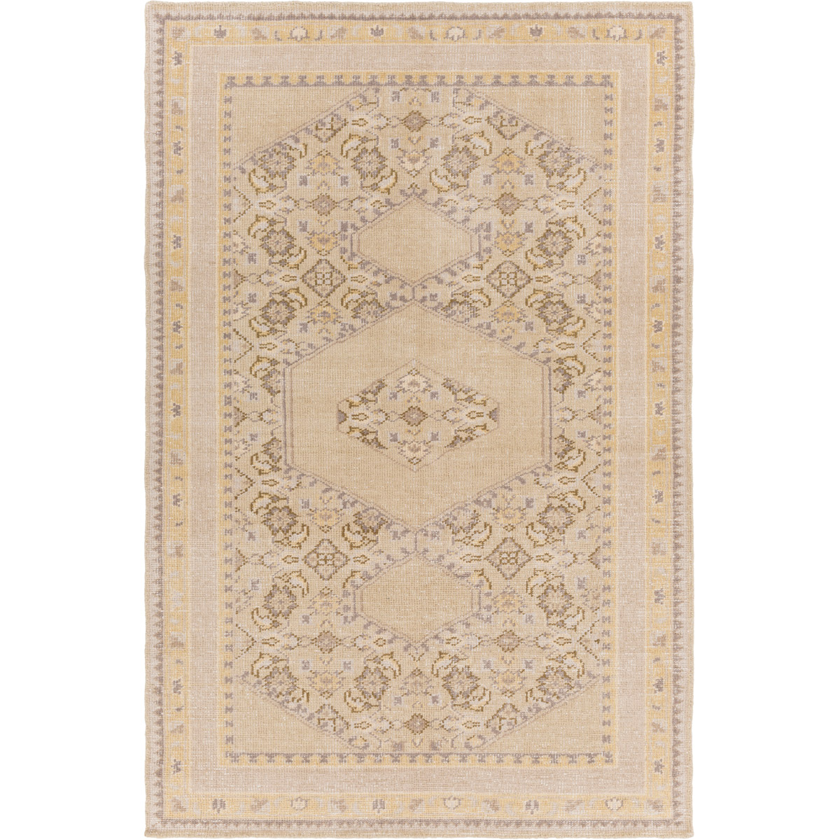 Zahra 102 X 66 inch Khaki, Tan, Camel, Dark Brown, Beige Rug
