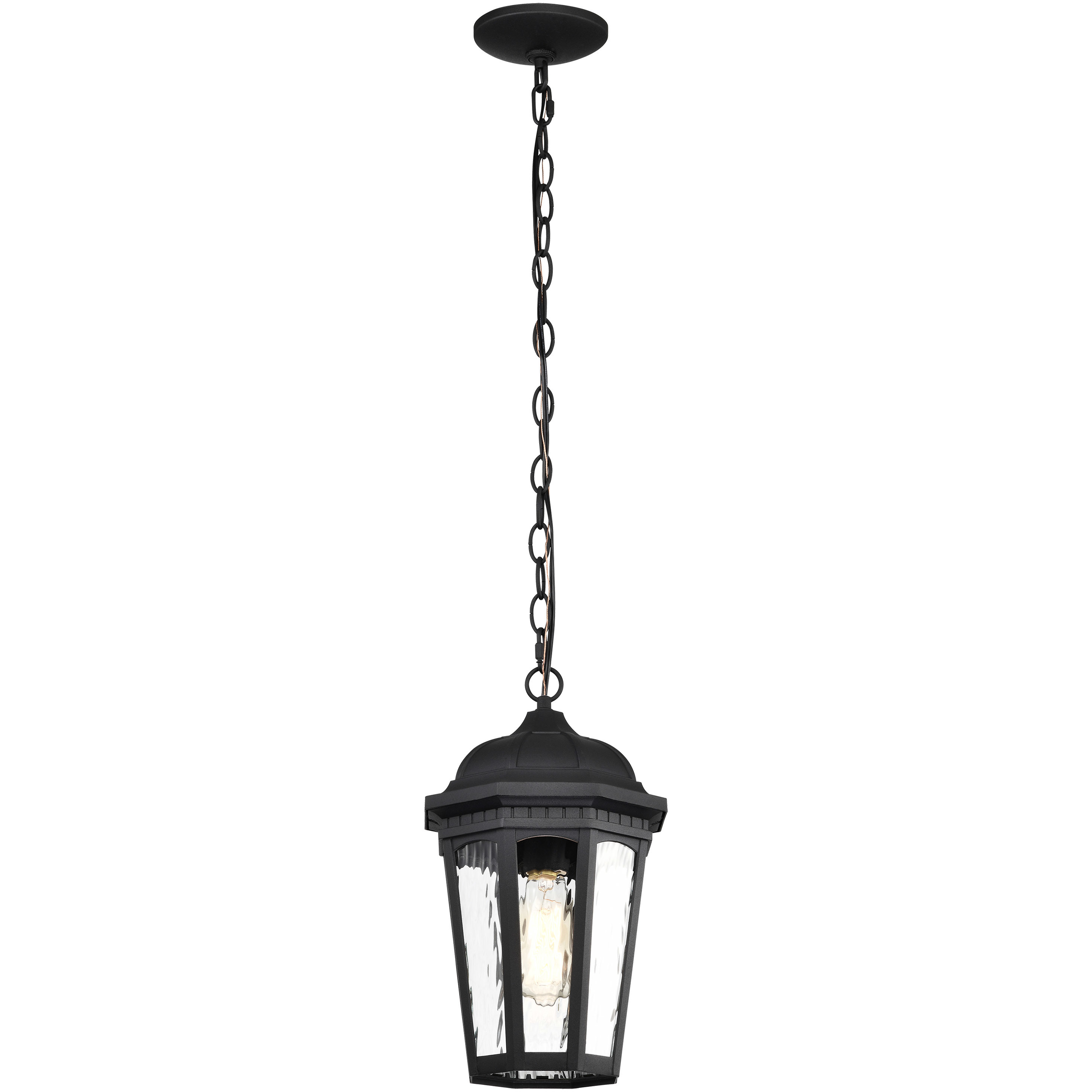 East River 8.25 inch Matte Black Outdoor Hanging Lantern