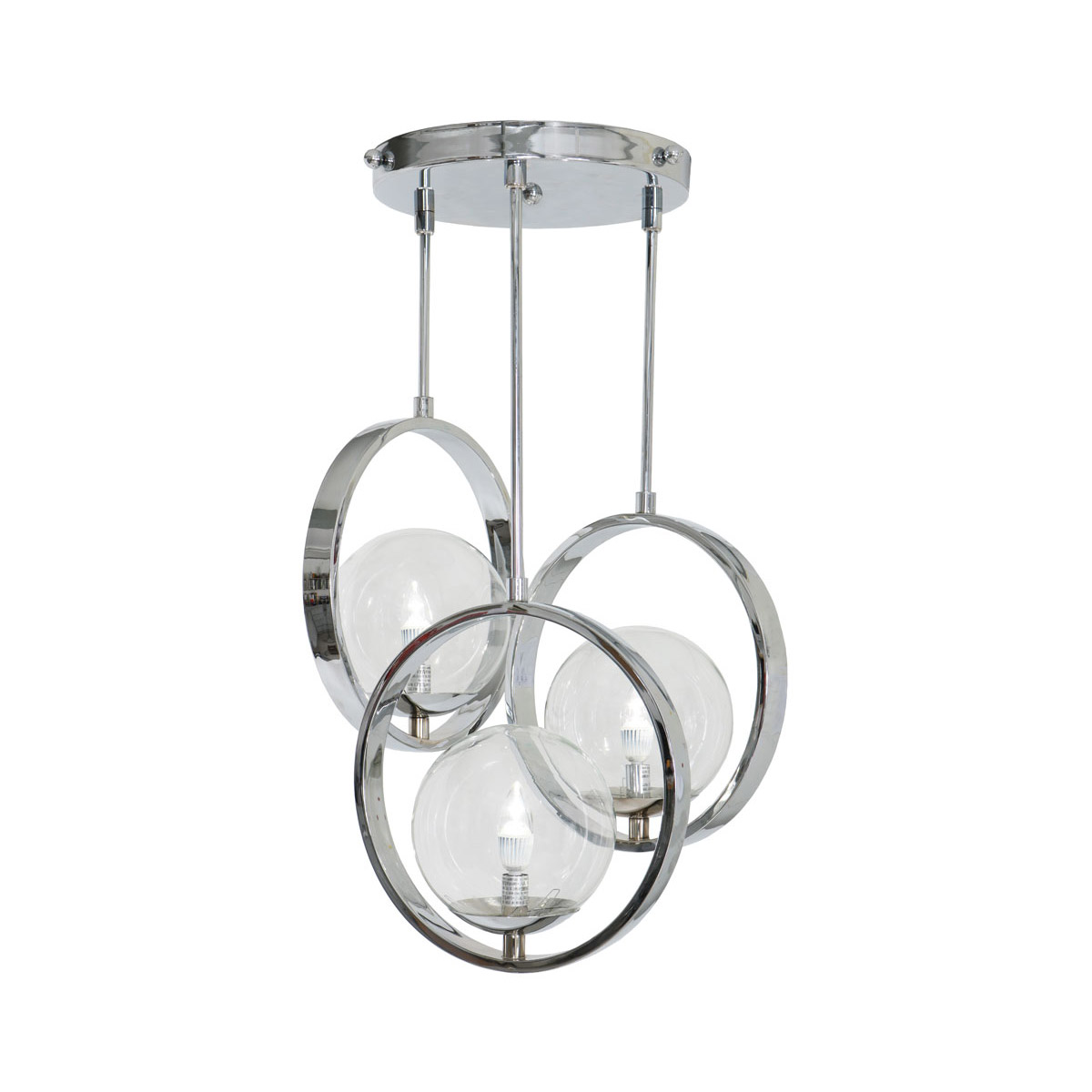Popular 3 Light 18.5 inch Polished Chrome Chandelier Ceiling Light, Elite