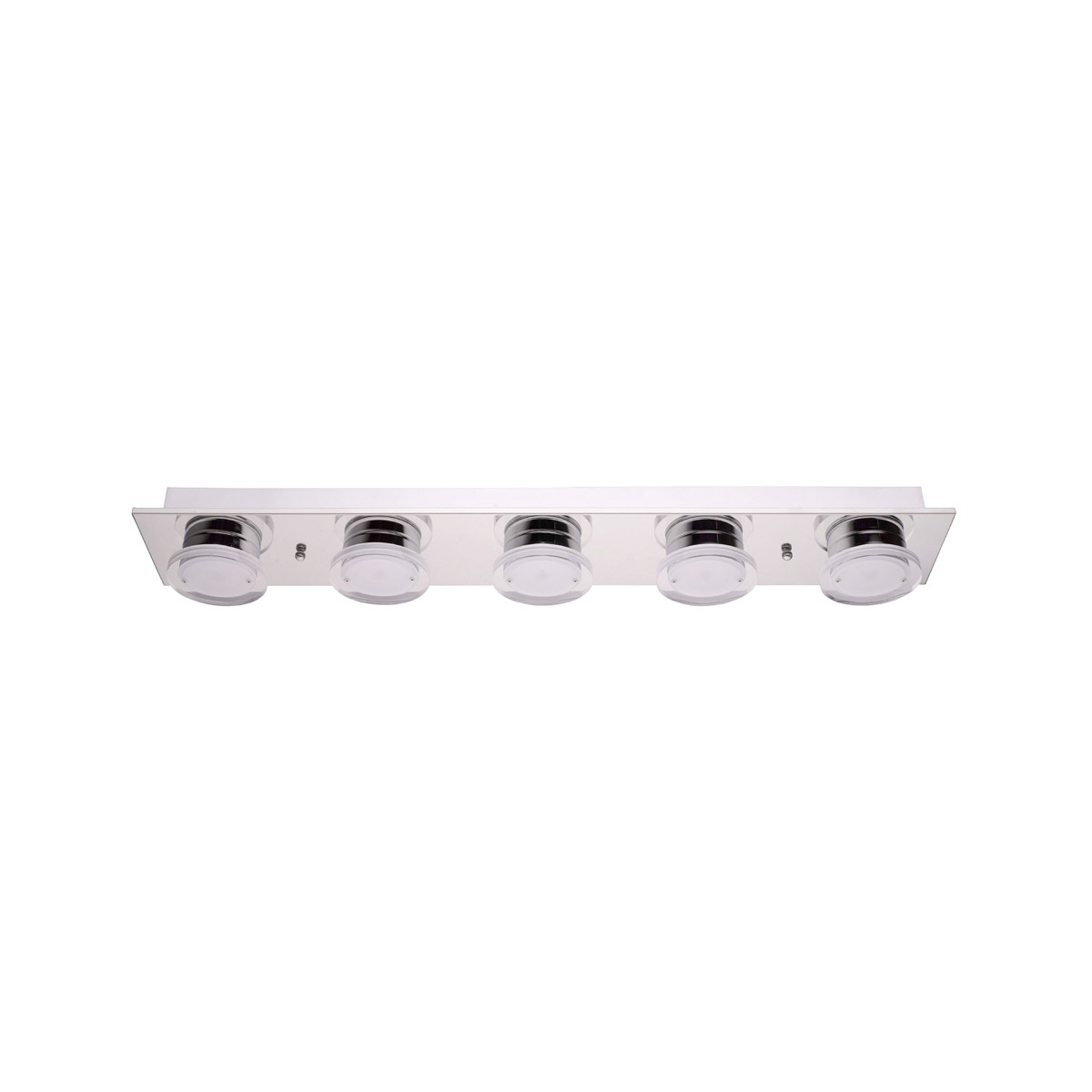 Cisterno LED 2.75 inch Chrome Wall Ceiling Dual Mount Ceiling Light, Clear and Satin Shade, Damp Rated