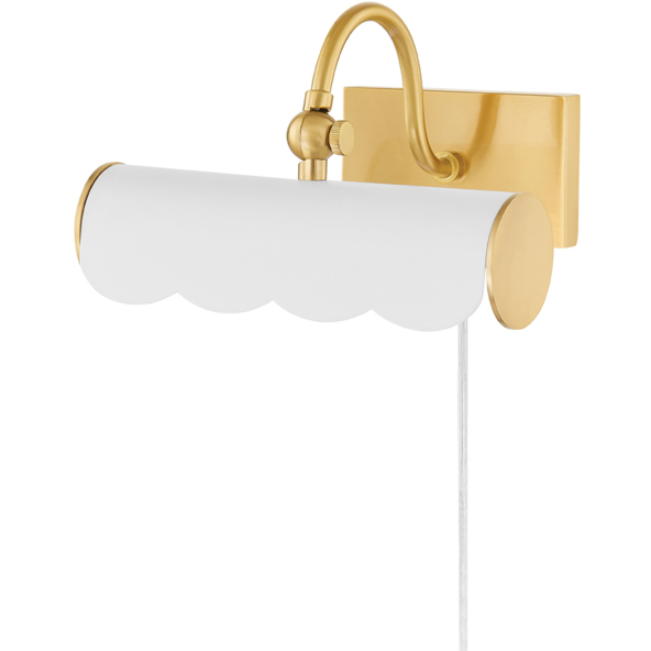 Fifi 25 watt 15.35 inch Aged Brass and Soft White Picture Light Wall Light